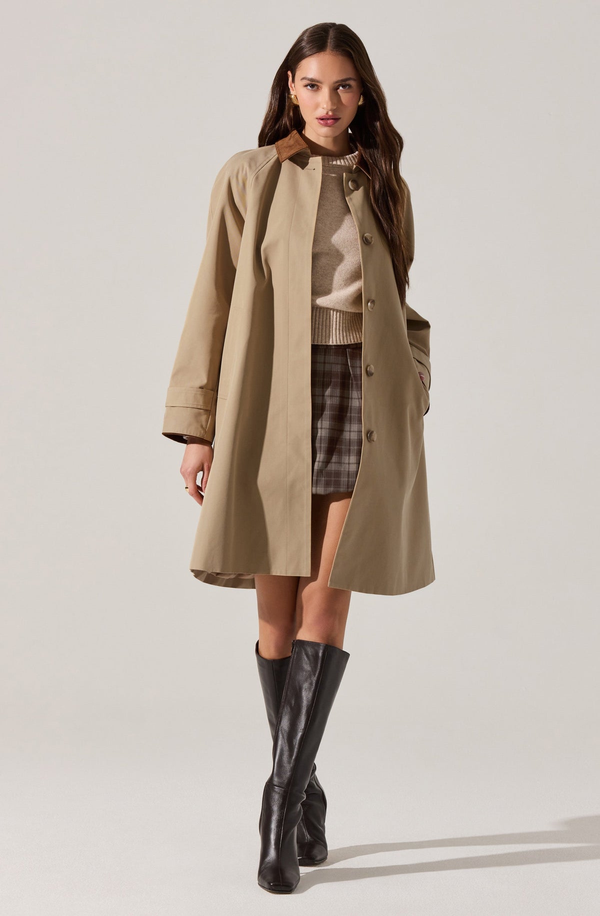 Raiden Contrast Trench Coat