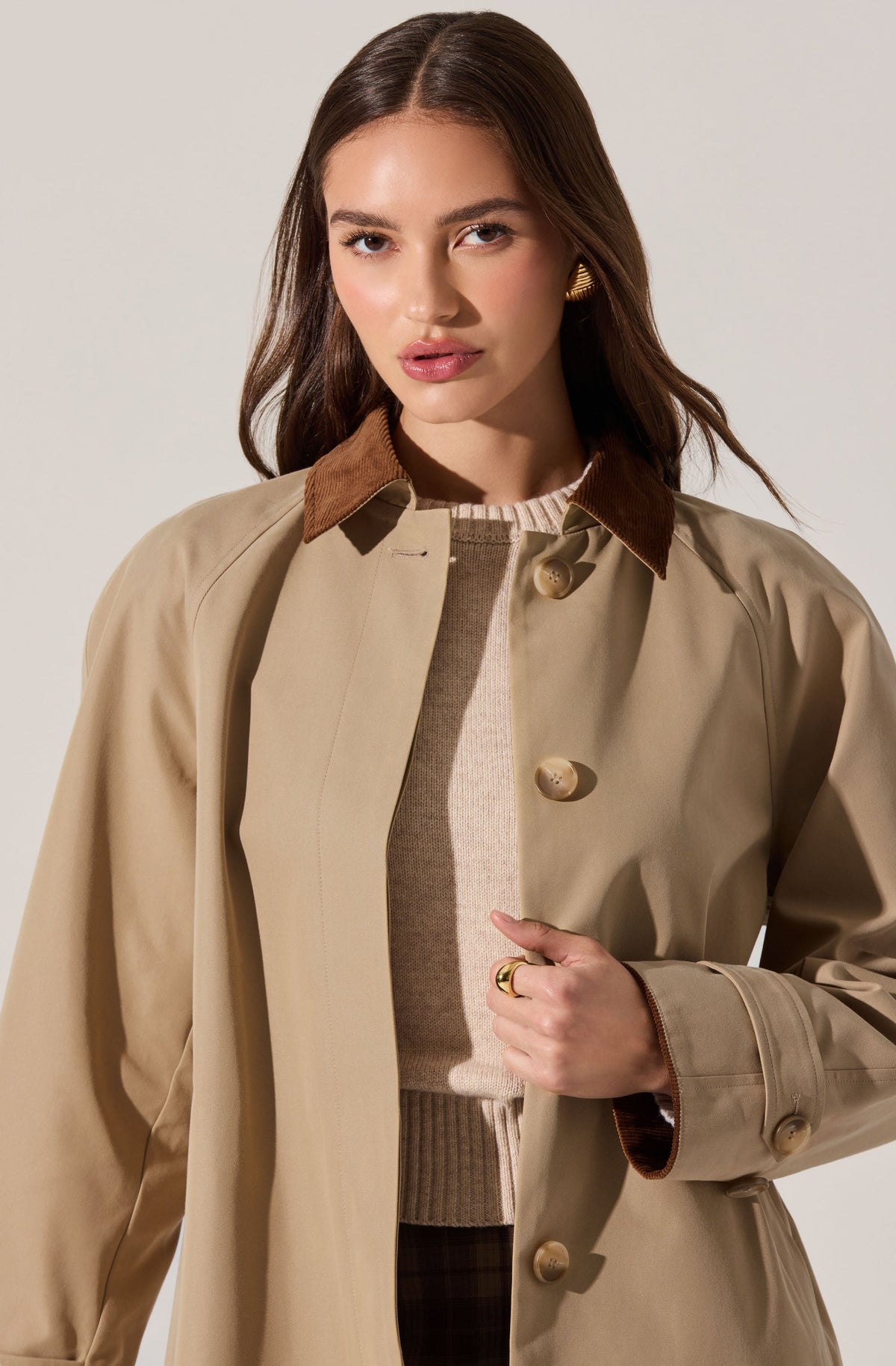 Raiden Contrast Trench Coat