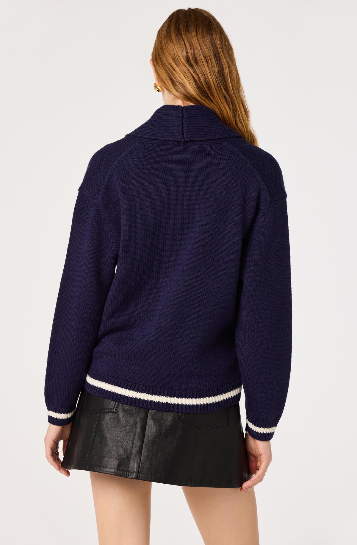 Ayleen Intarsia Shawl Collar Cardigan