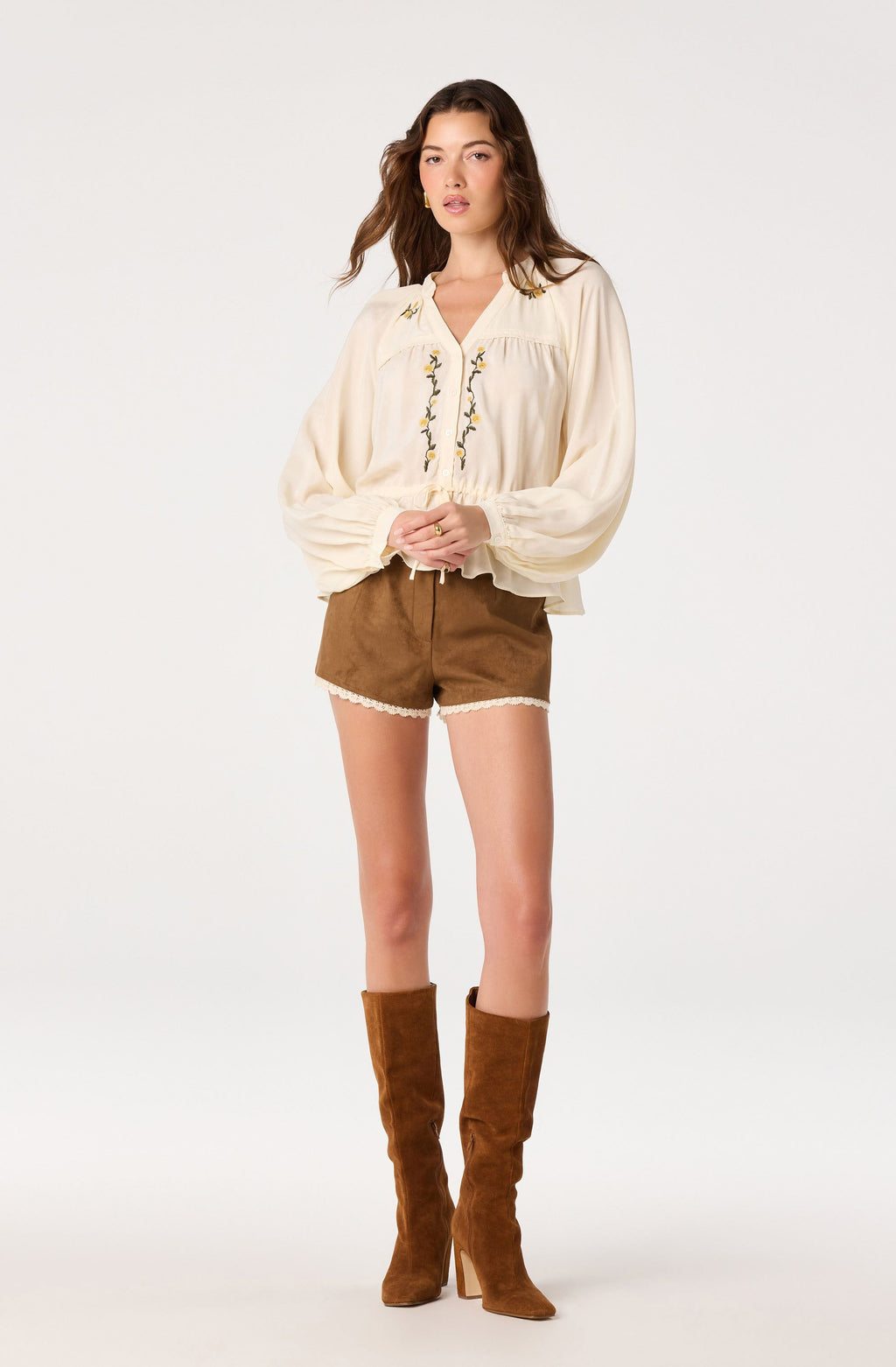 Jessalyn Embroidered Peplum Blouse