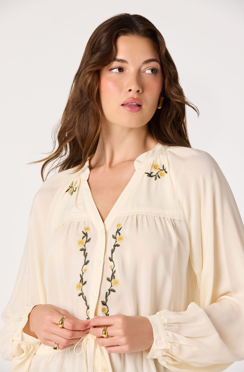 Jessalyn Embroidered Peplum Blouse