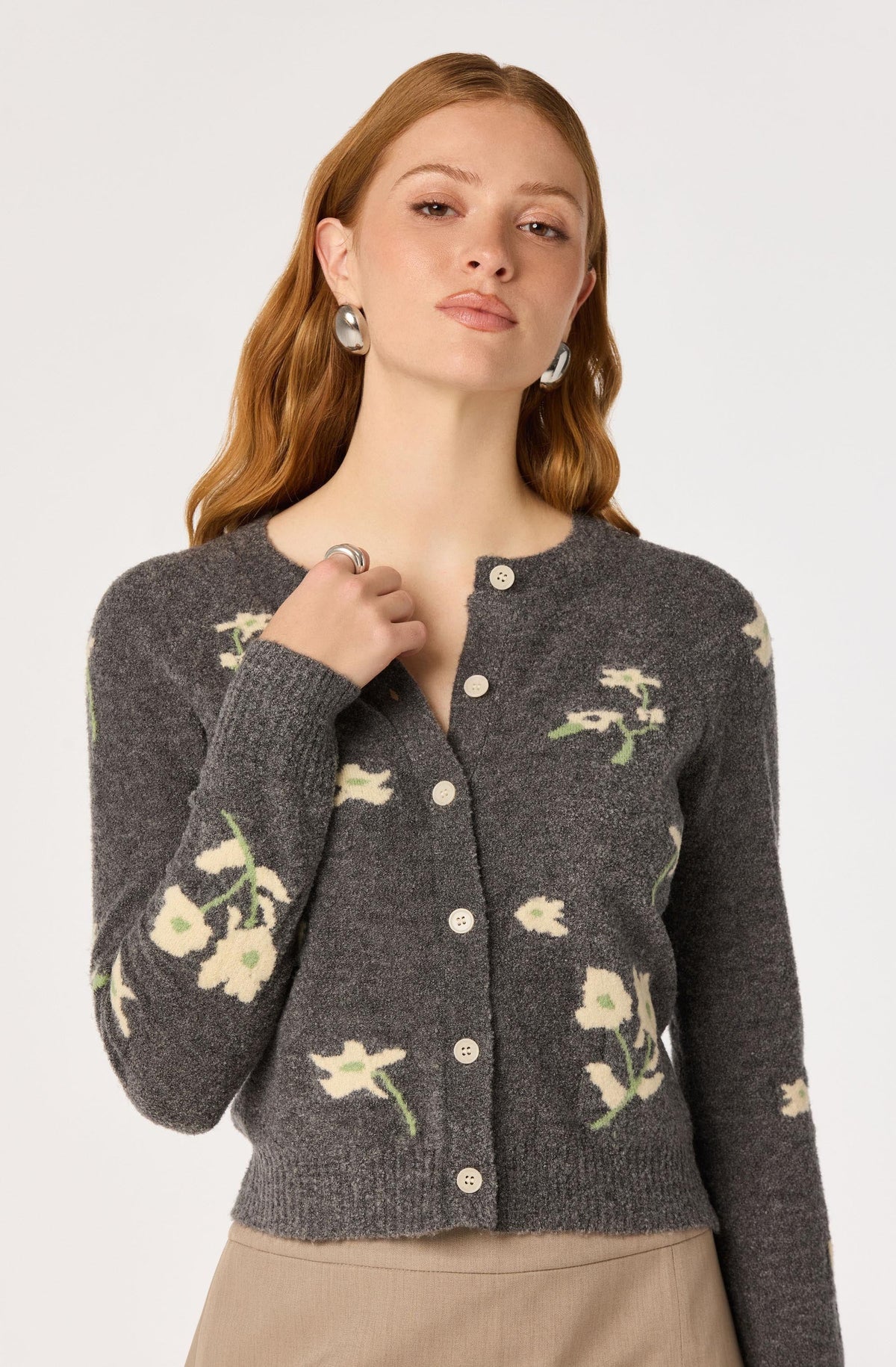 Joy Floral Knit Cardigan