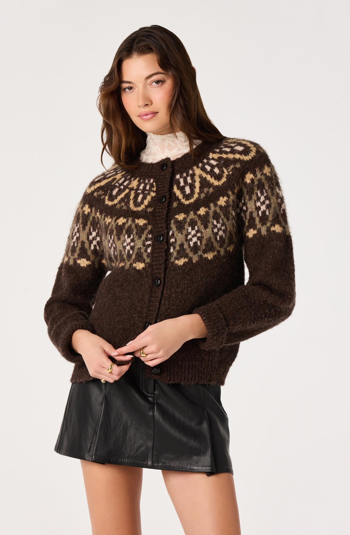 Irene Fair Isle Oversized Cardigan