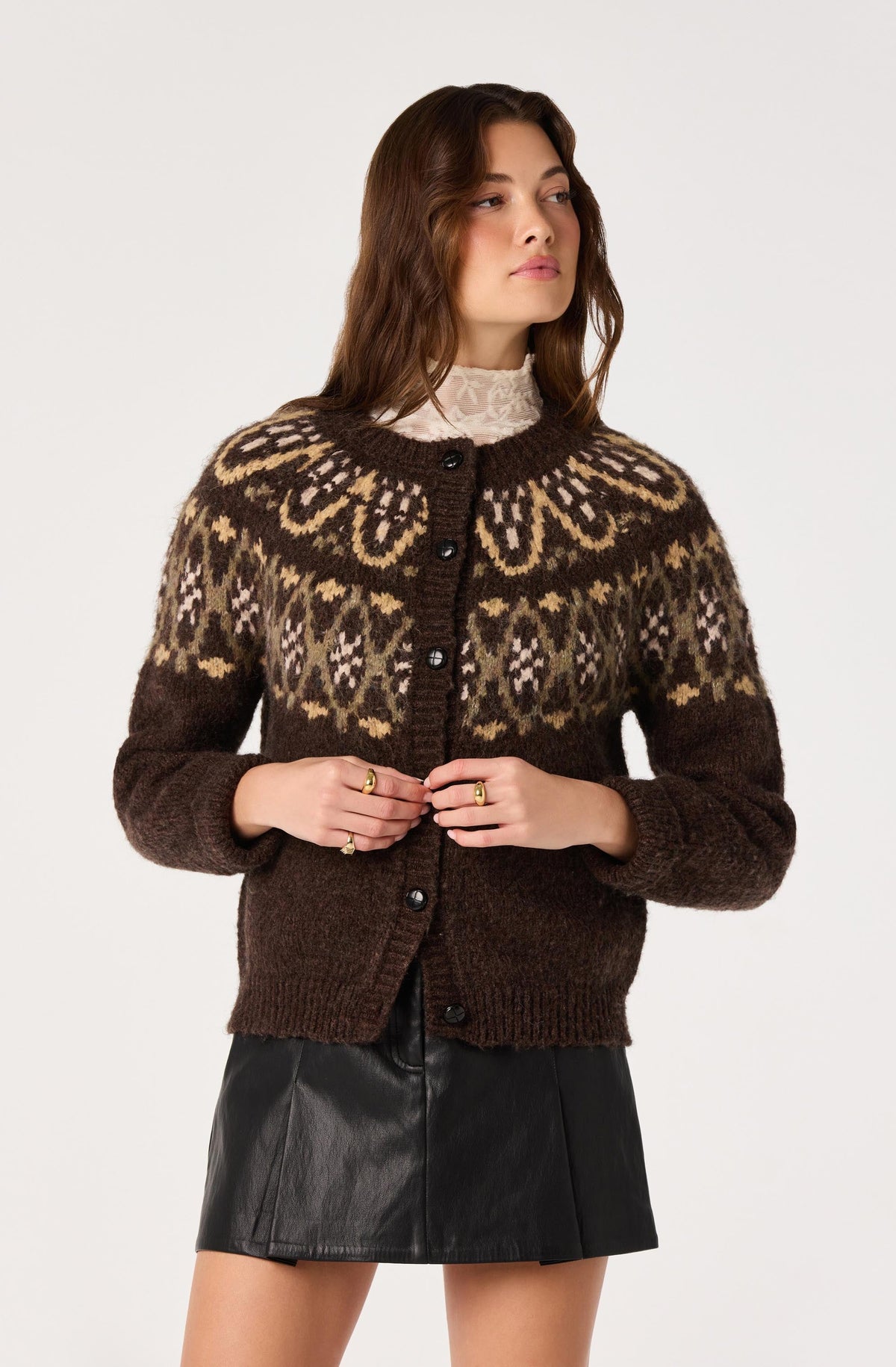 Irene Fair Isle Oversized Cardigan