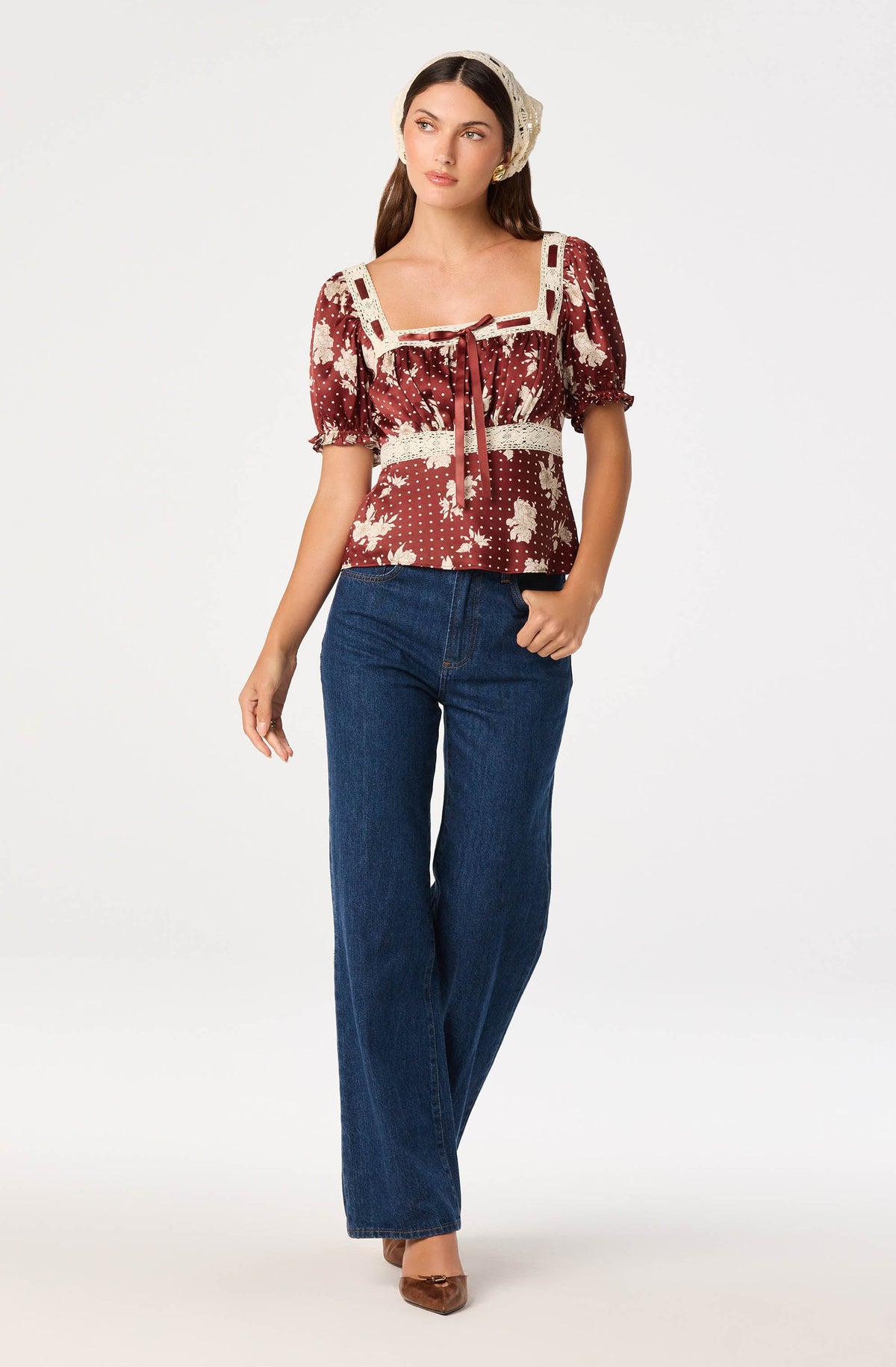 Kristal Floral Milkmaid Top