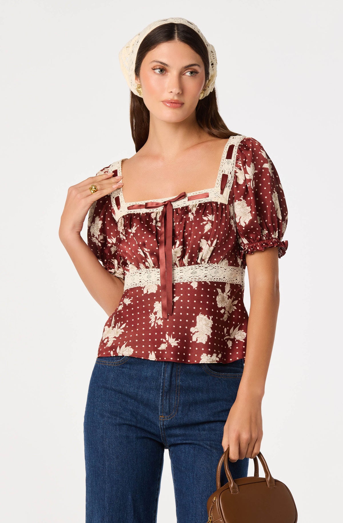 Kristal Floral Milkmaid Top