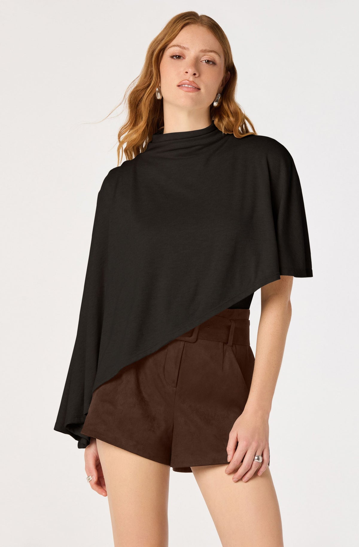 Jailene Asymmetric Cape Top