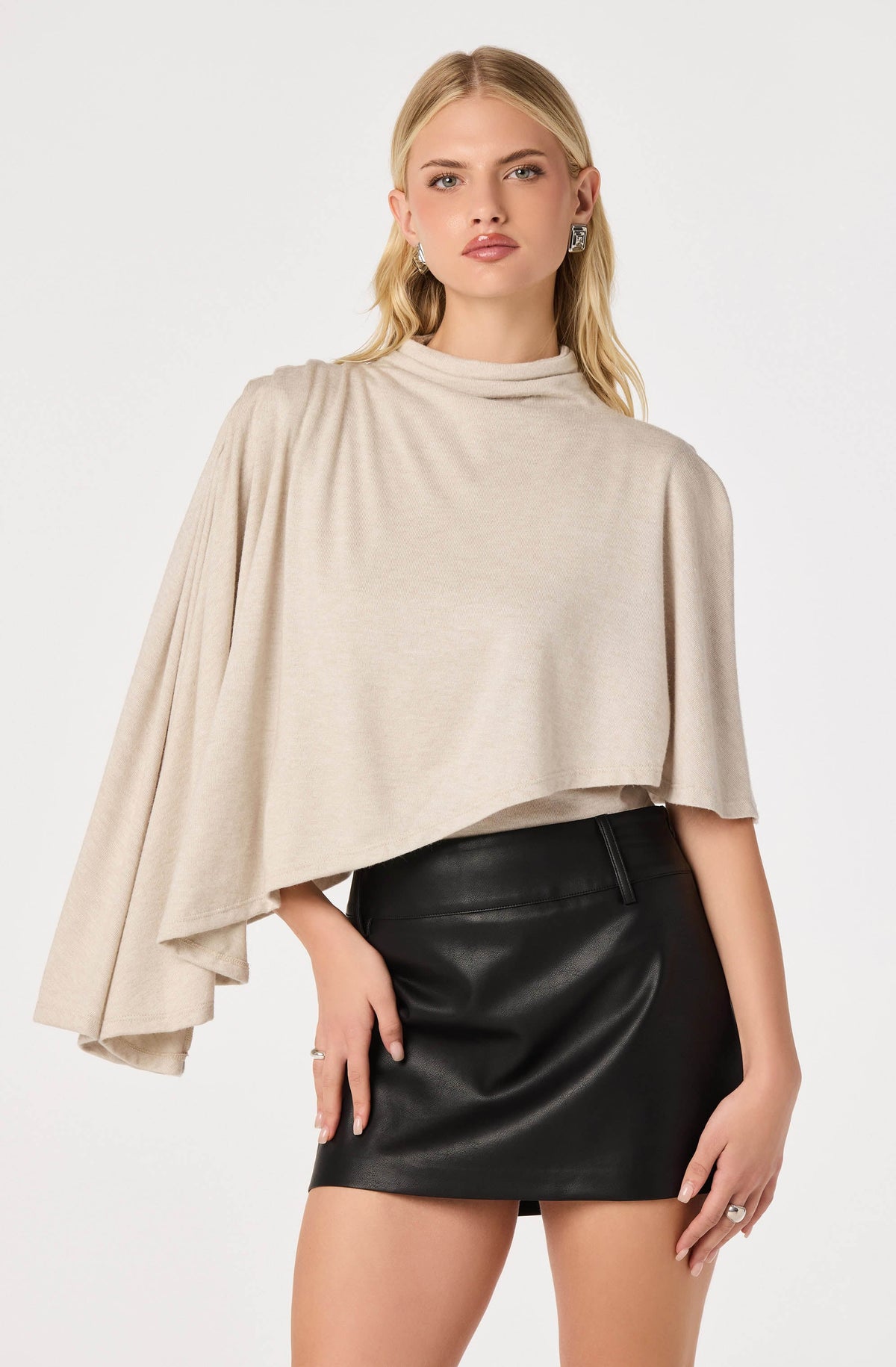 Jailene Asymmetric Cape Top
