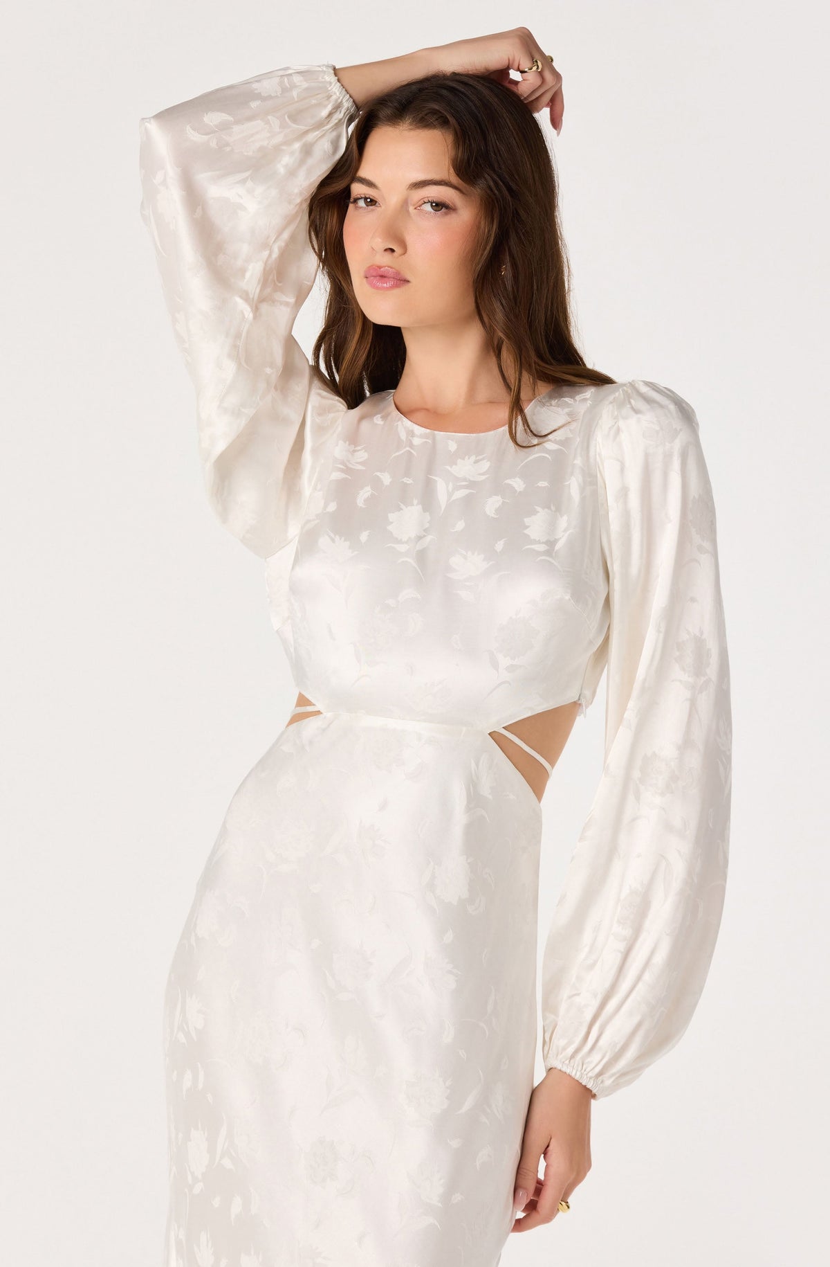 Quinn Floral Jacquard Maxi Dress