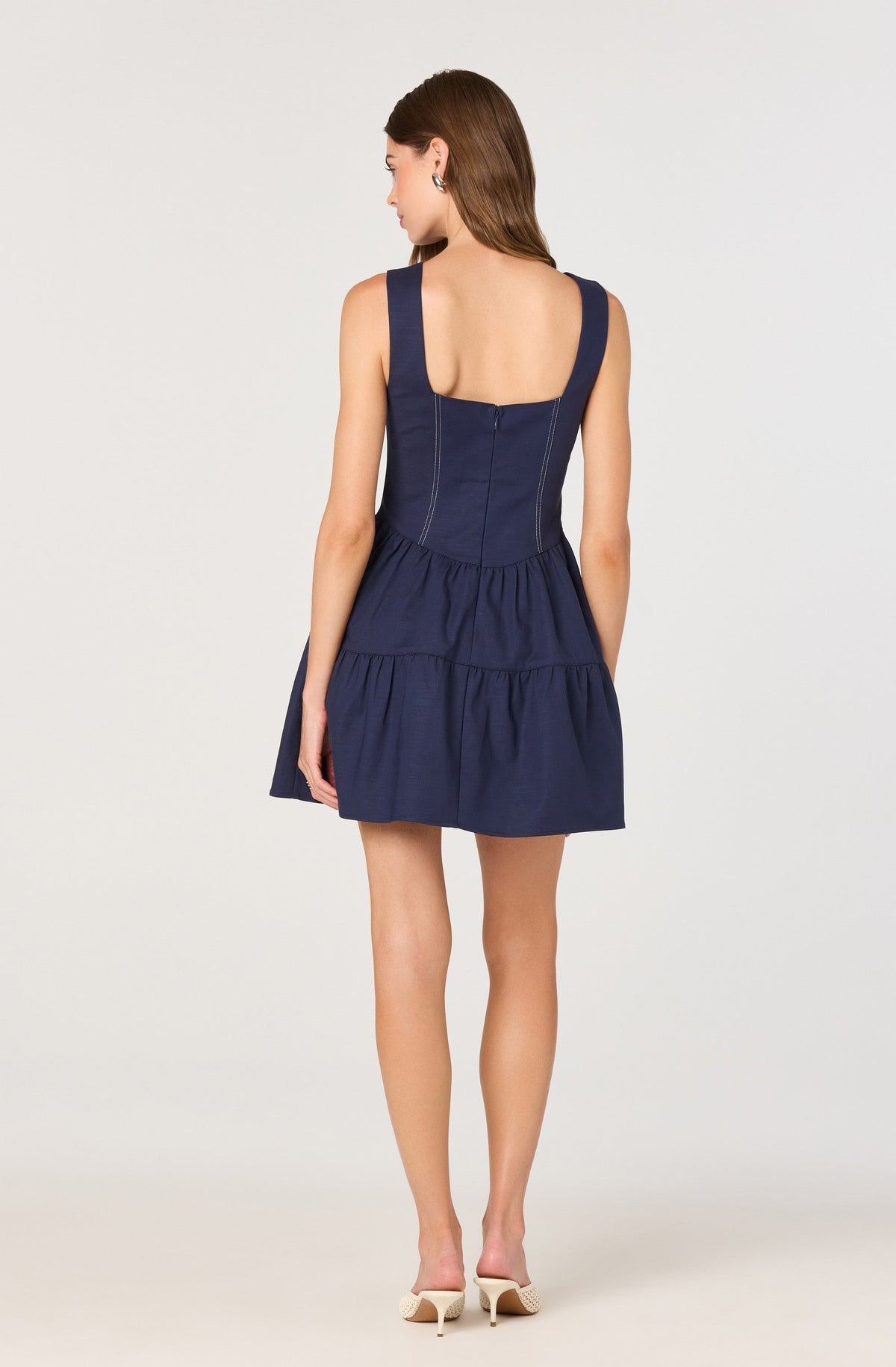 Tiered skirt mini dress
