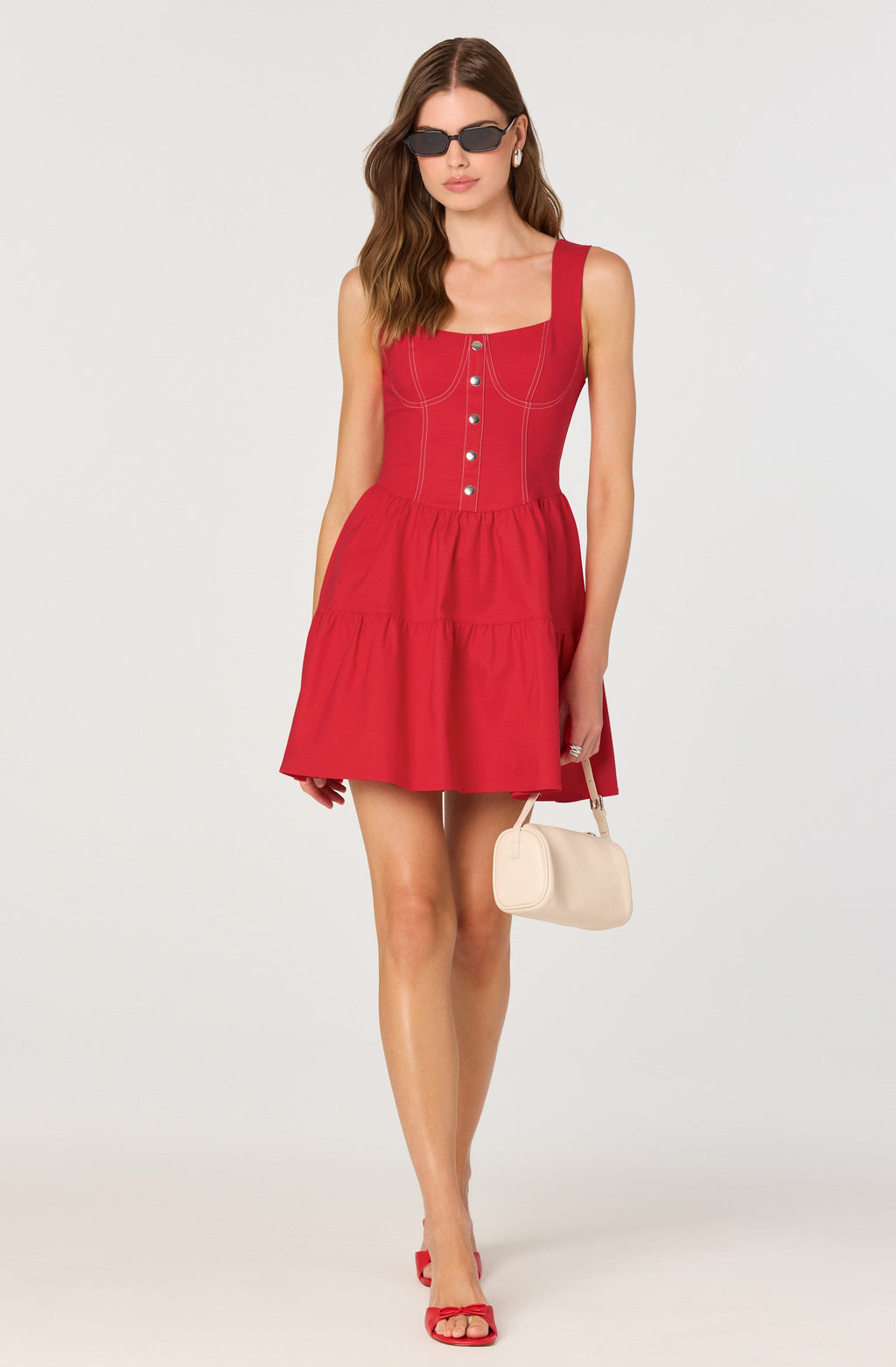 Tiered skirt mini dress
