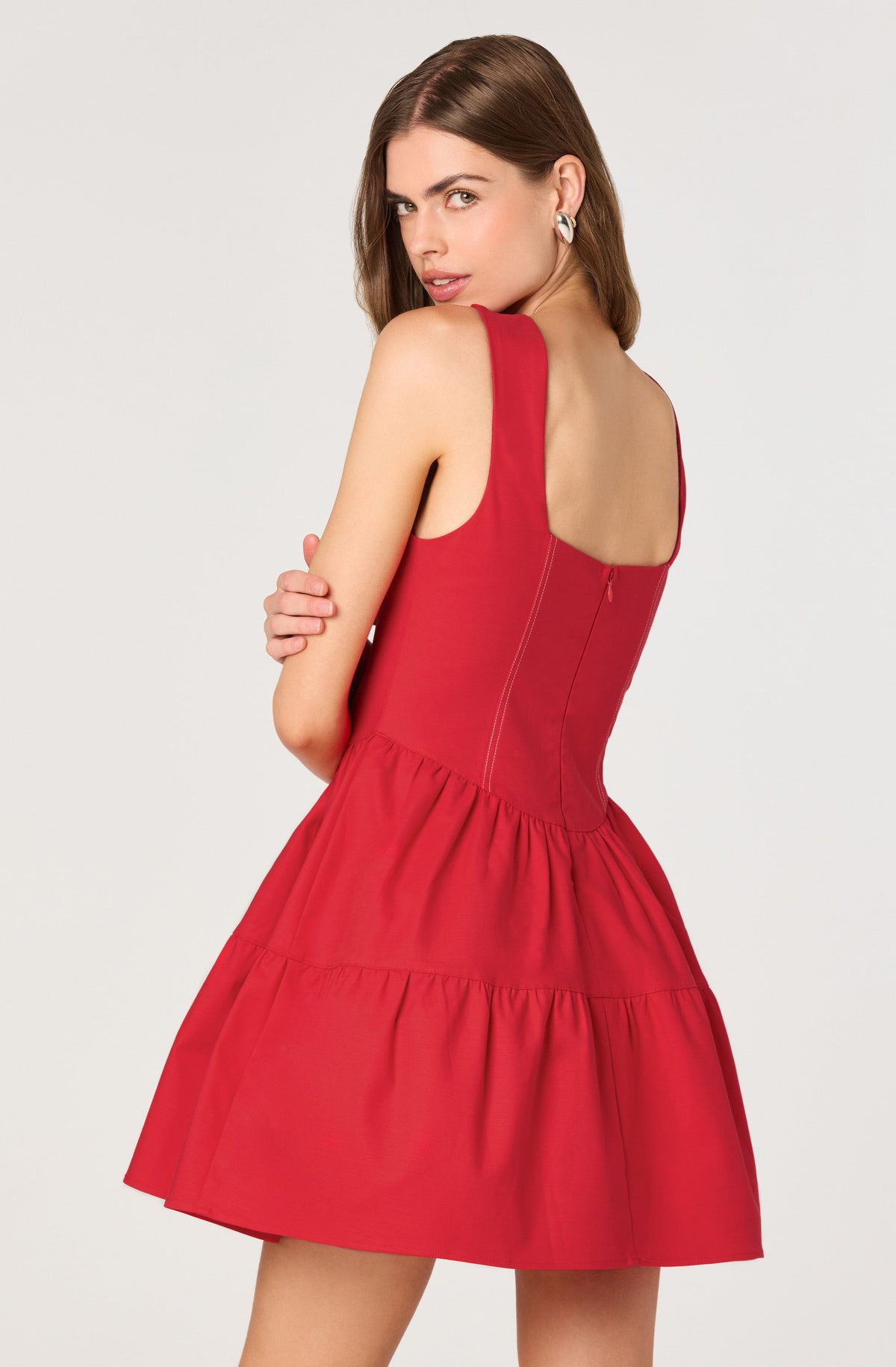 Tiered skirt mini dress