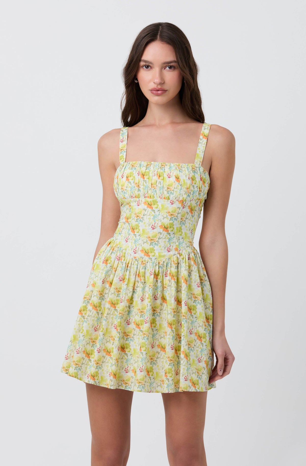 Floral Milkmaid Mini Dress