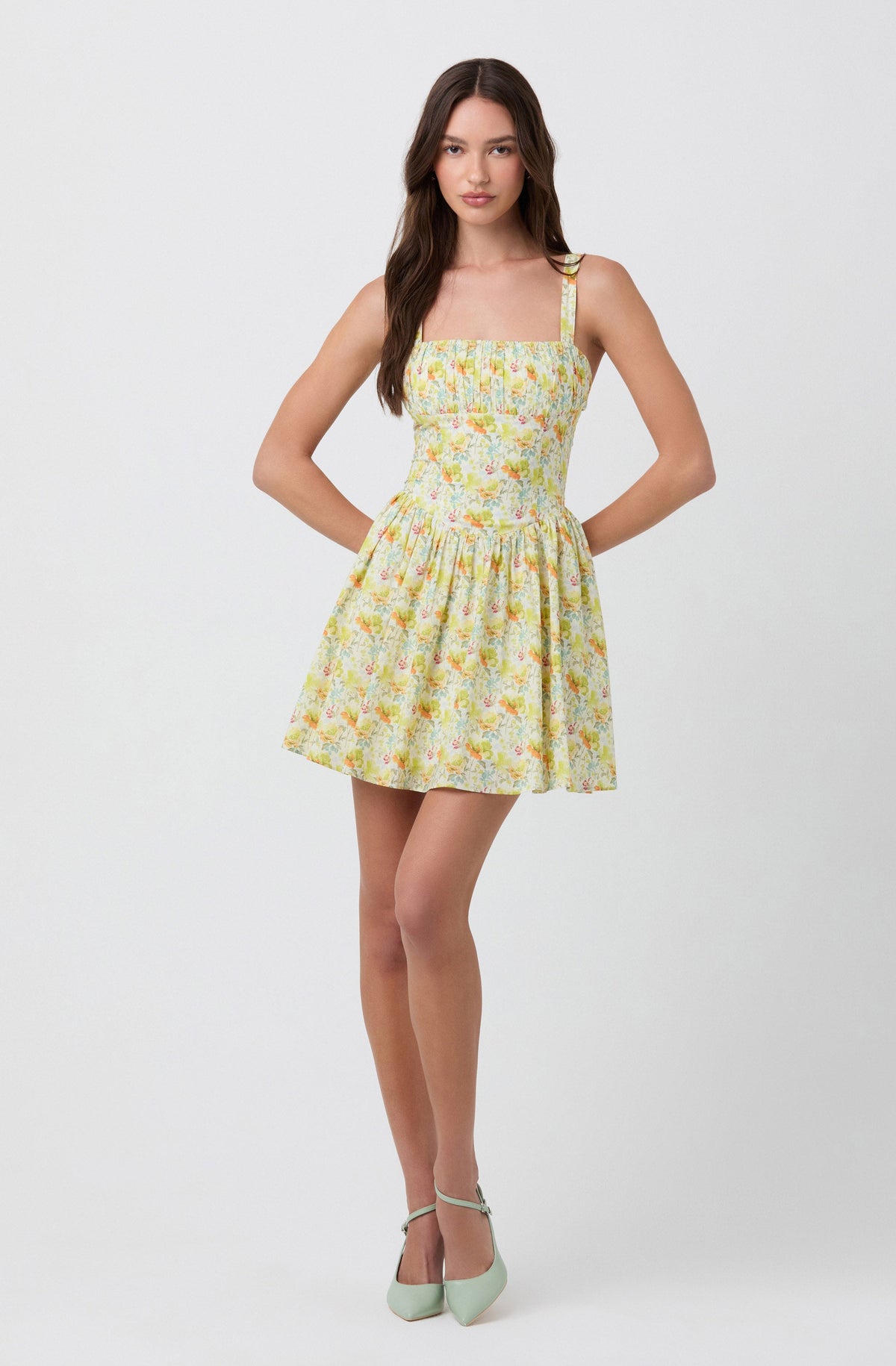 Floral Milkmaid Mini Dress