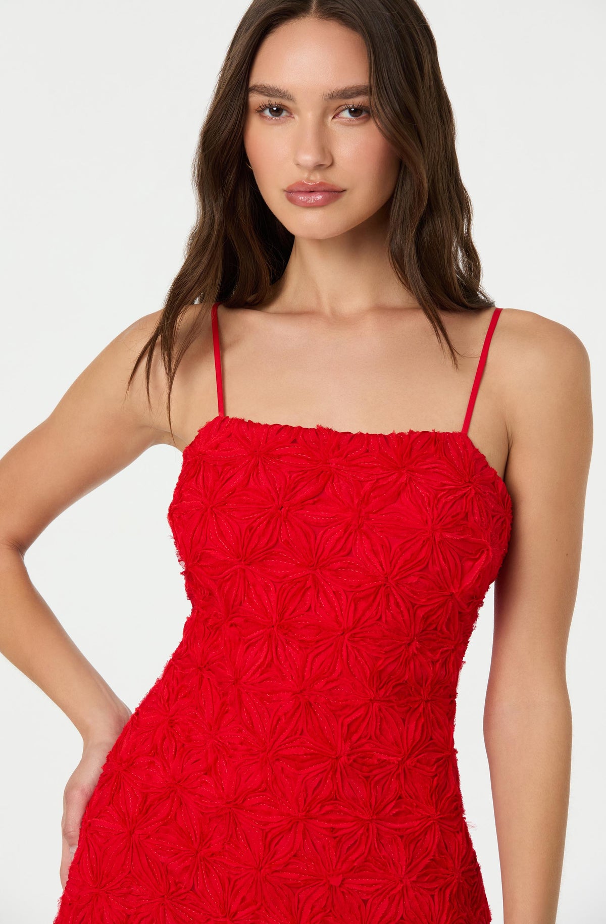 3D Floral Mini Dress