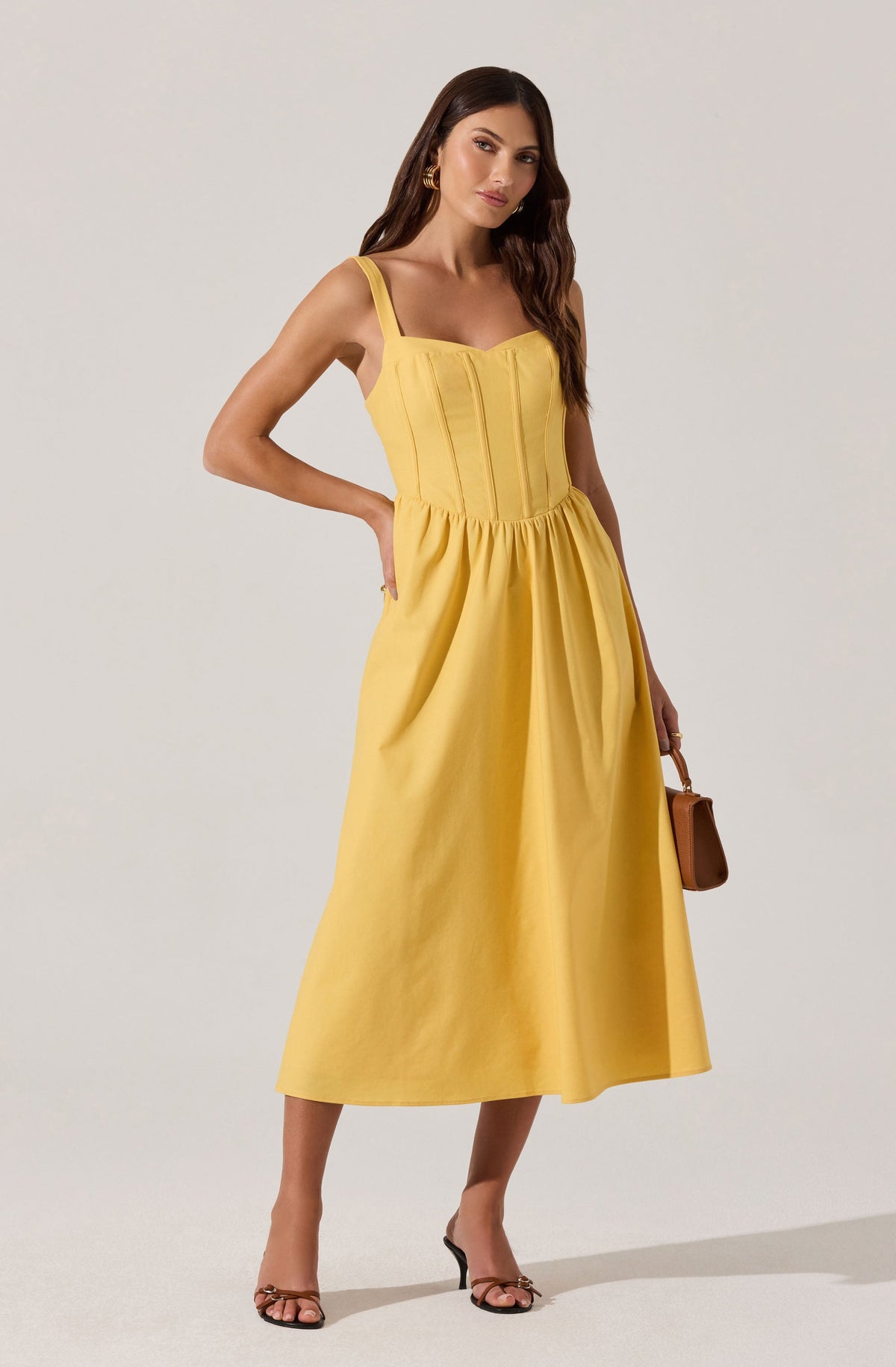 Sweetheart Corset Linen Dress