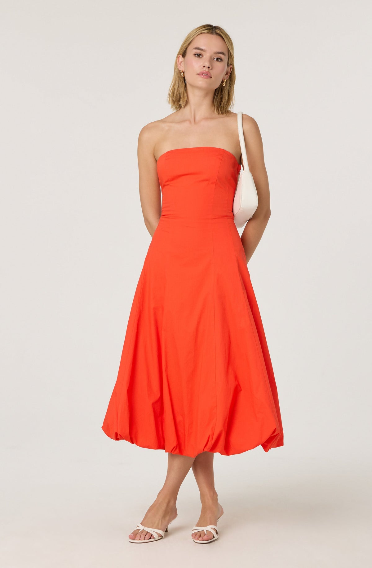 Lace back bubble dress