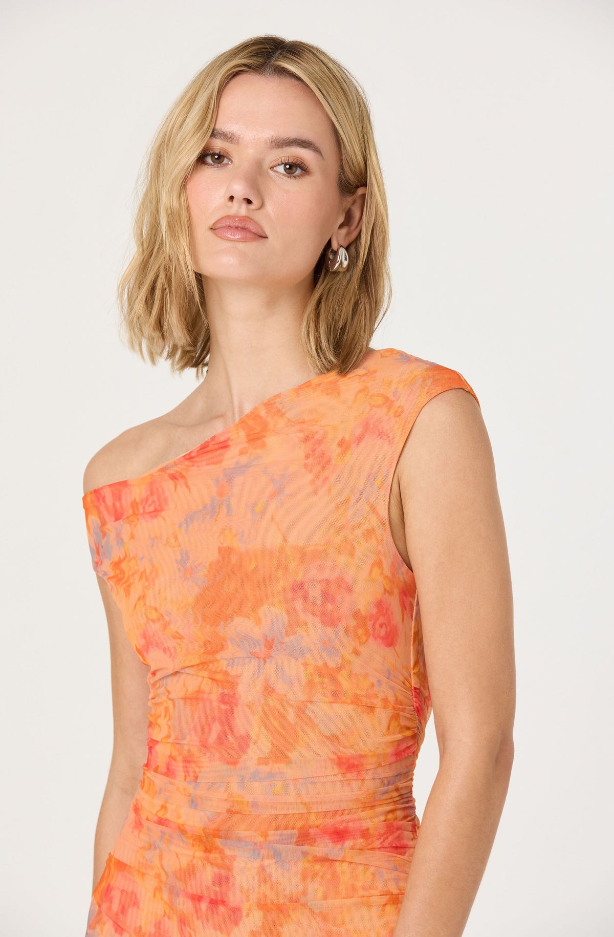 Off Shoulder Ruffle Midi Dress