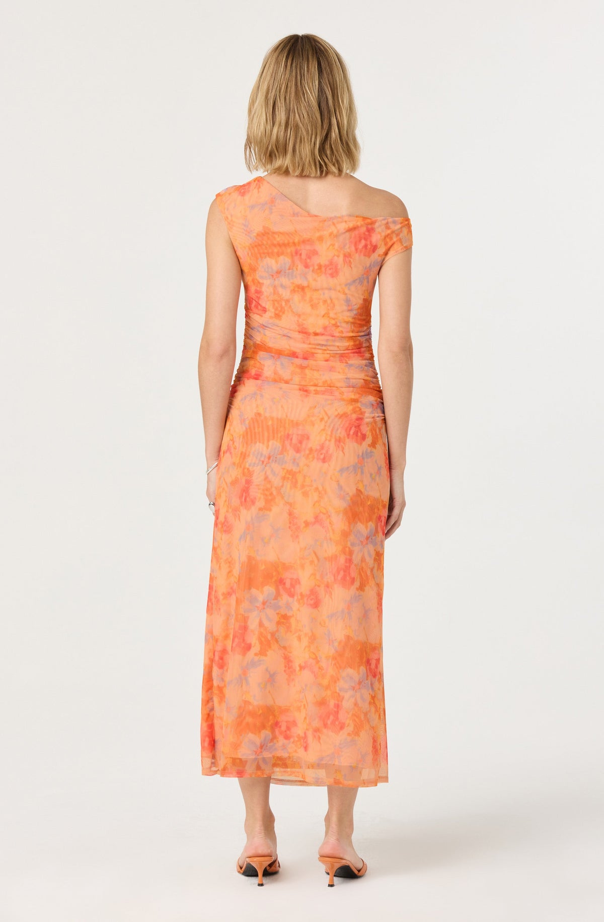 Off Shoulder Ruffle Midi Dress