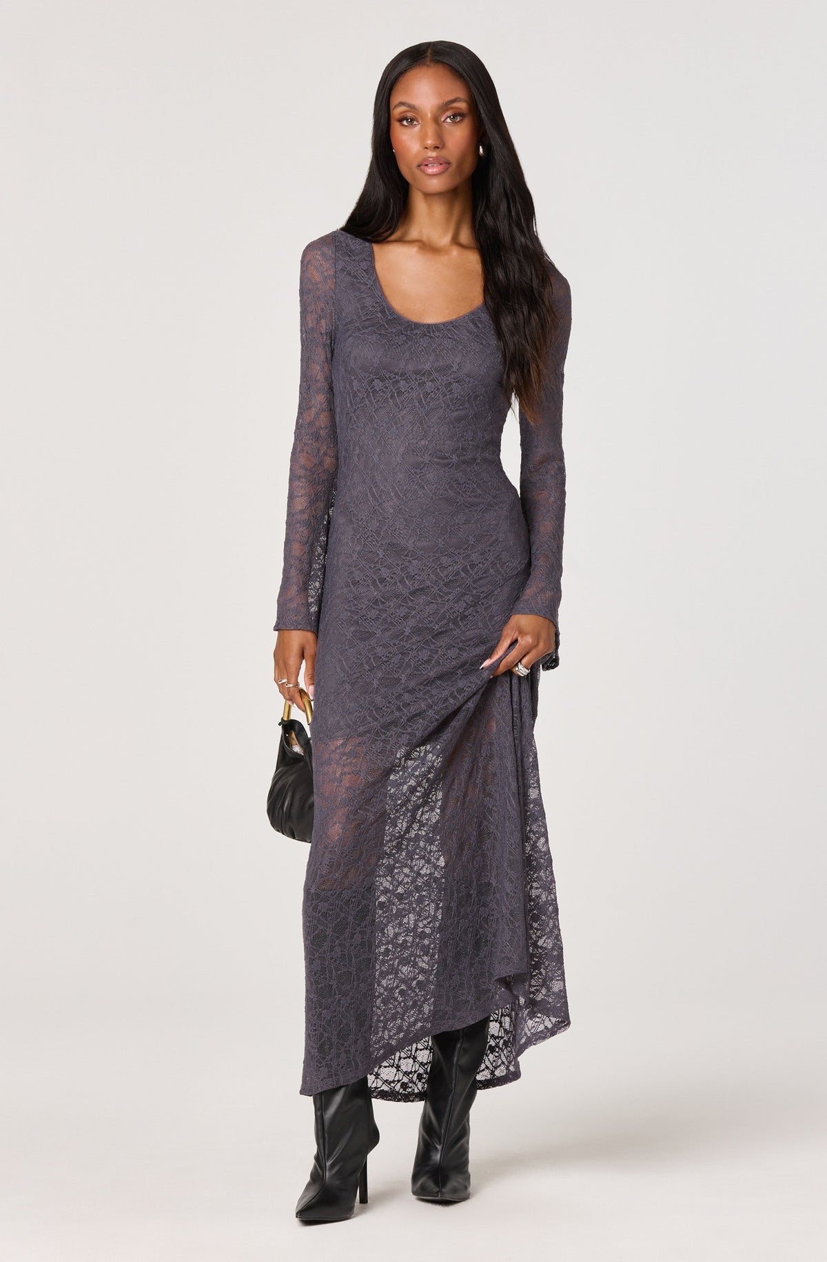 Long Sleeve Lace Maxi Dress