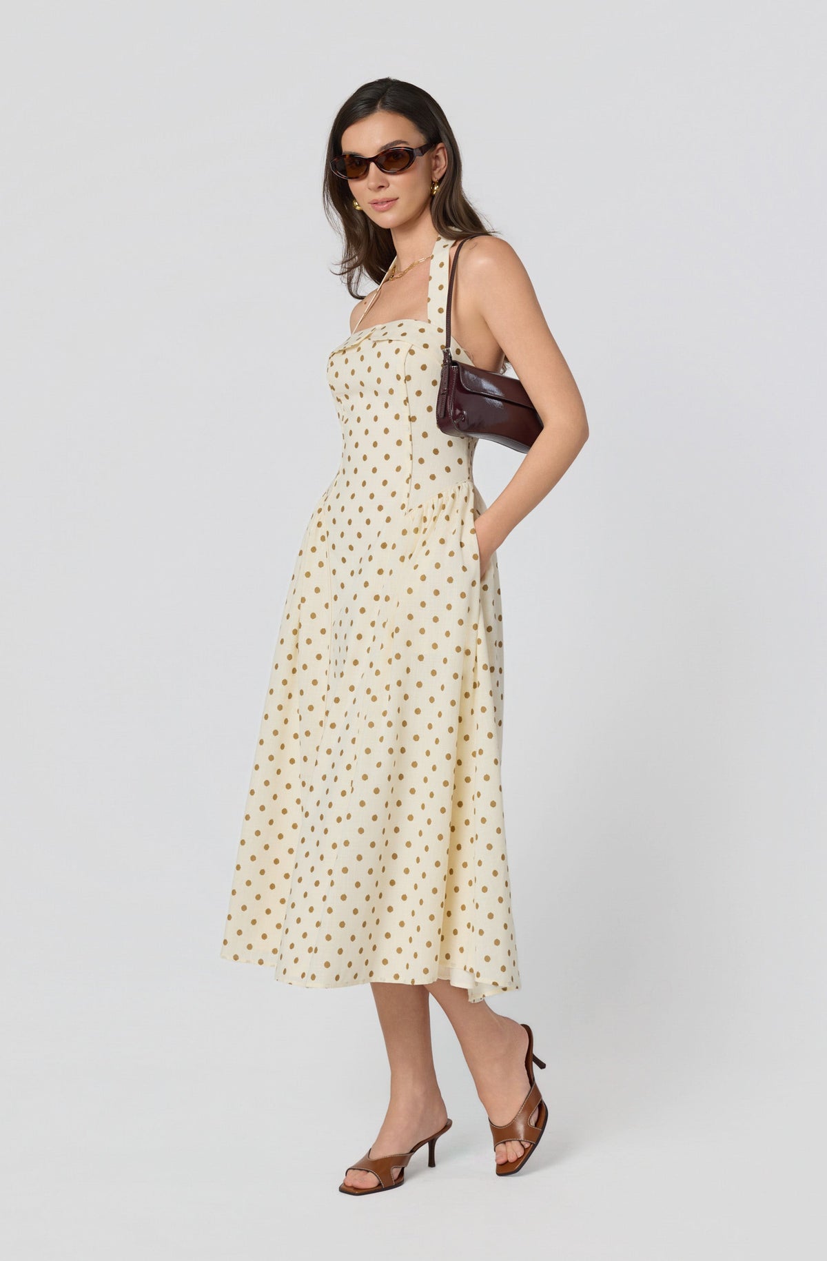 Marianna Halter Midi Dress