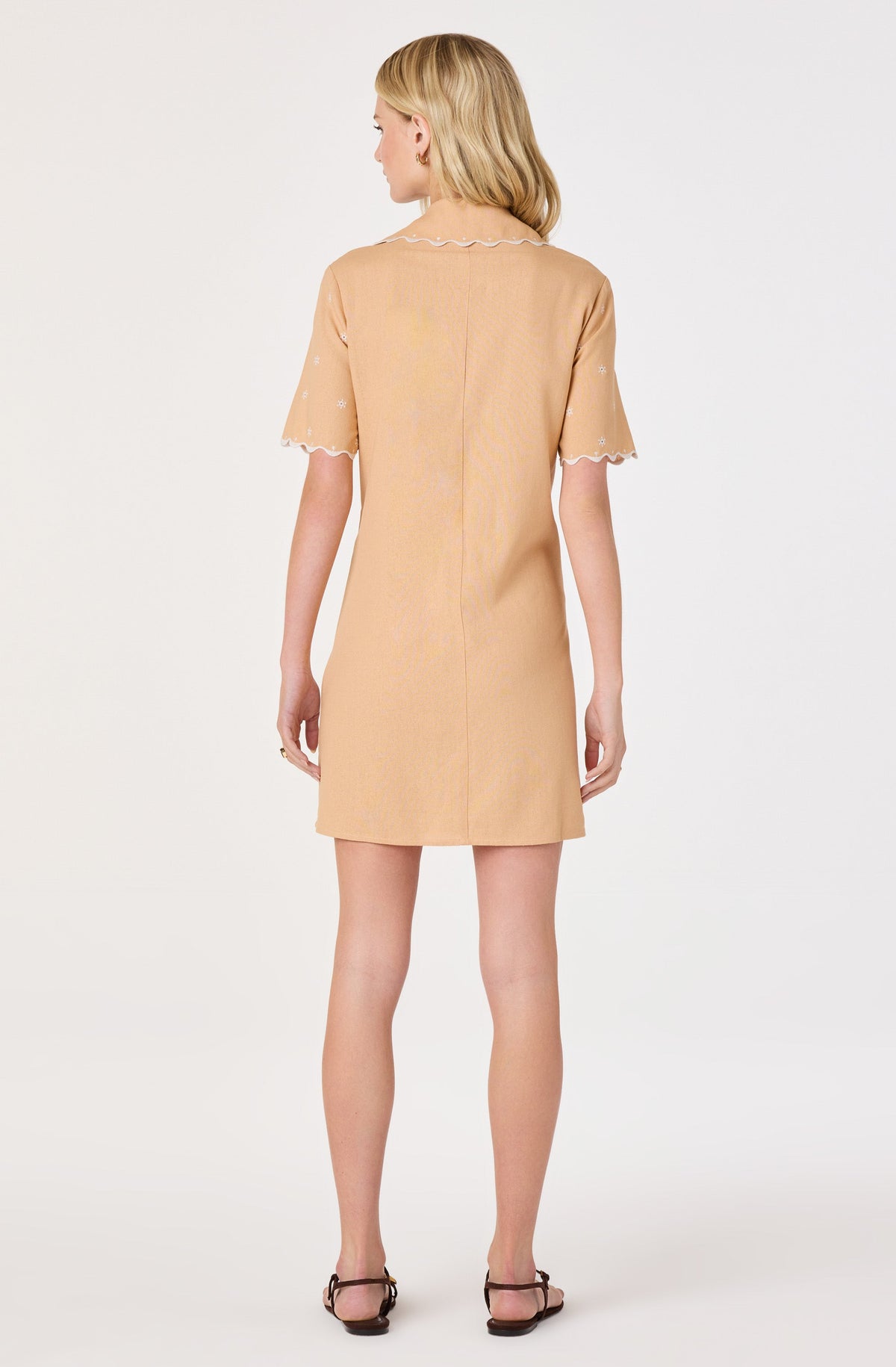 Noelle Eyelet Palm Tree Mini Dress