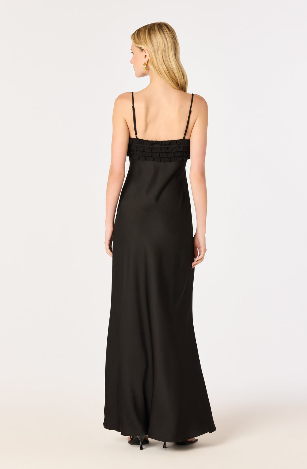 Jade Bow-Detail Satin Maxi Dress