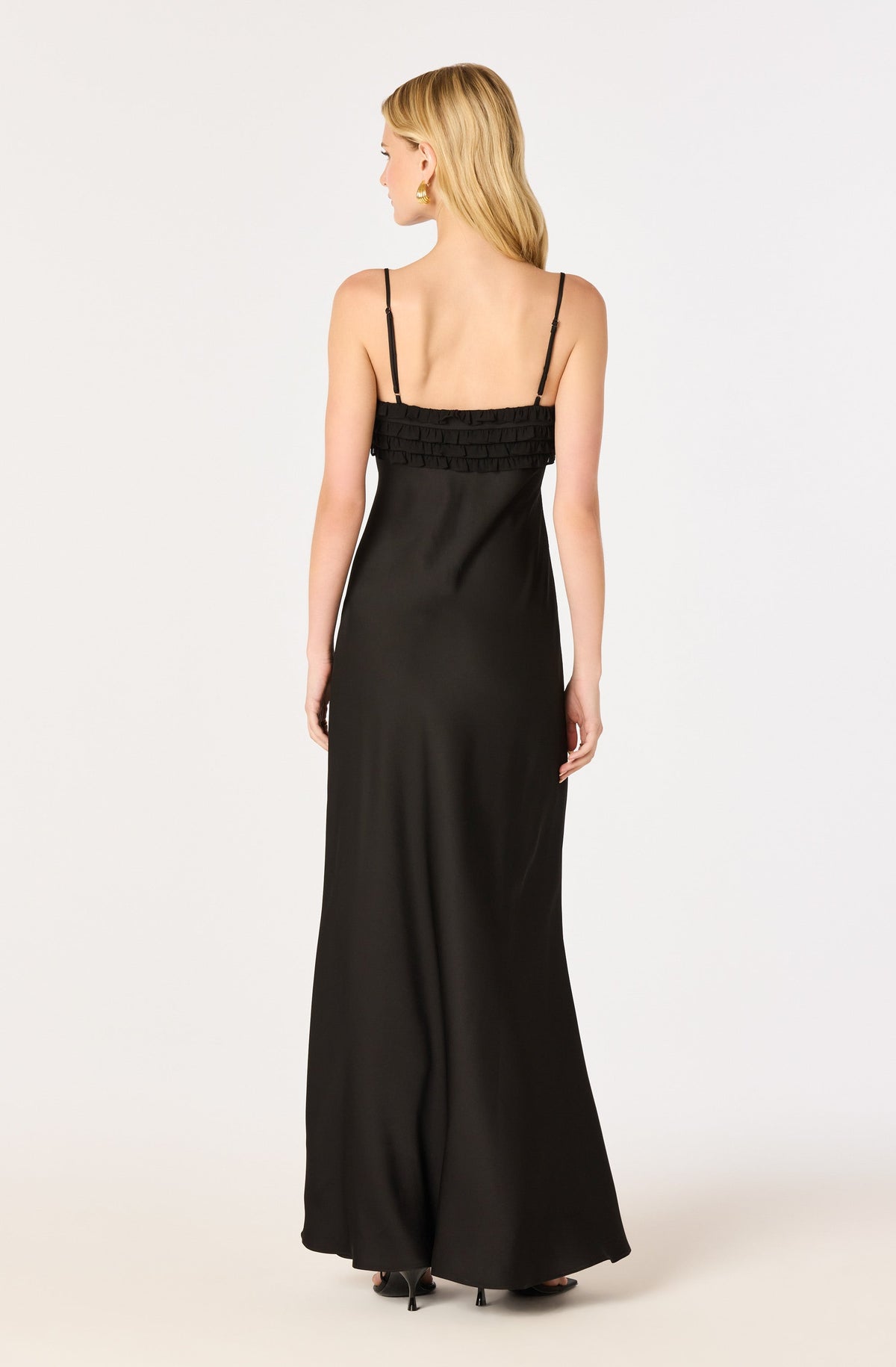 Jade Bow-Detail Satin Maxi Dress