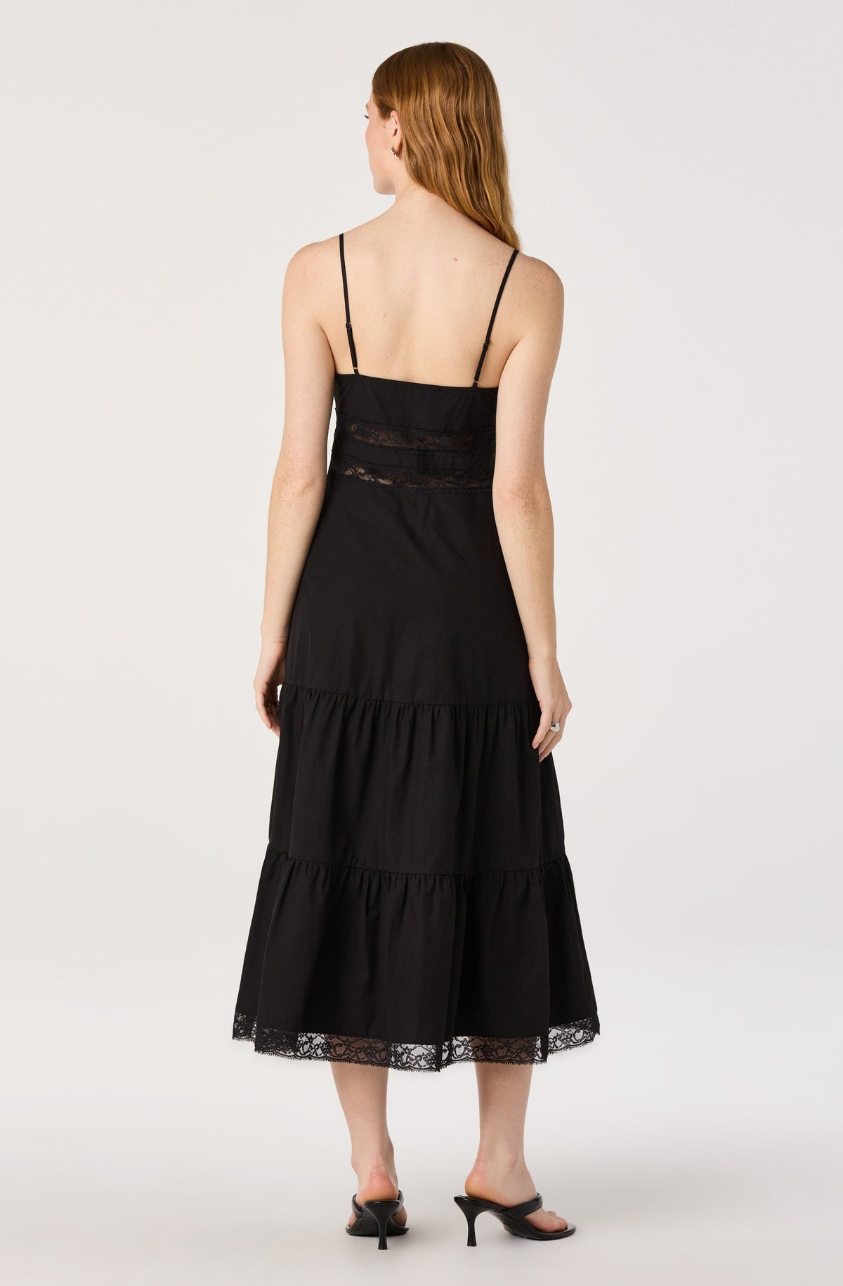 Berenice Lace Trim Midi Dress