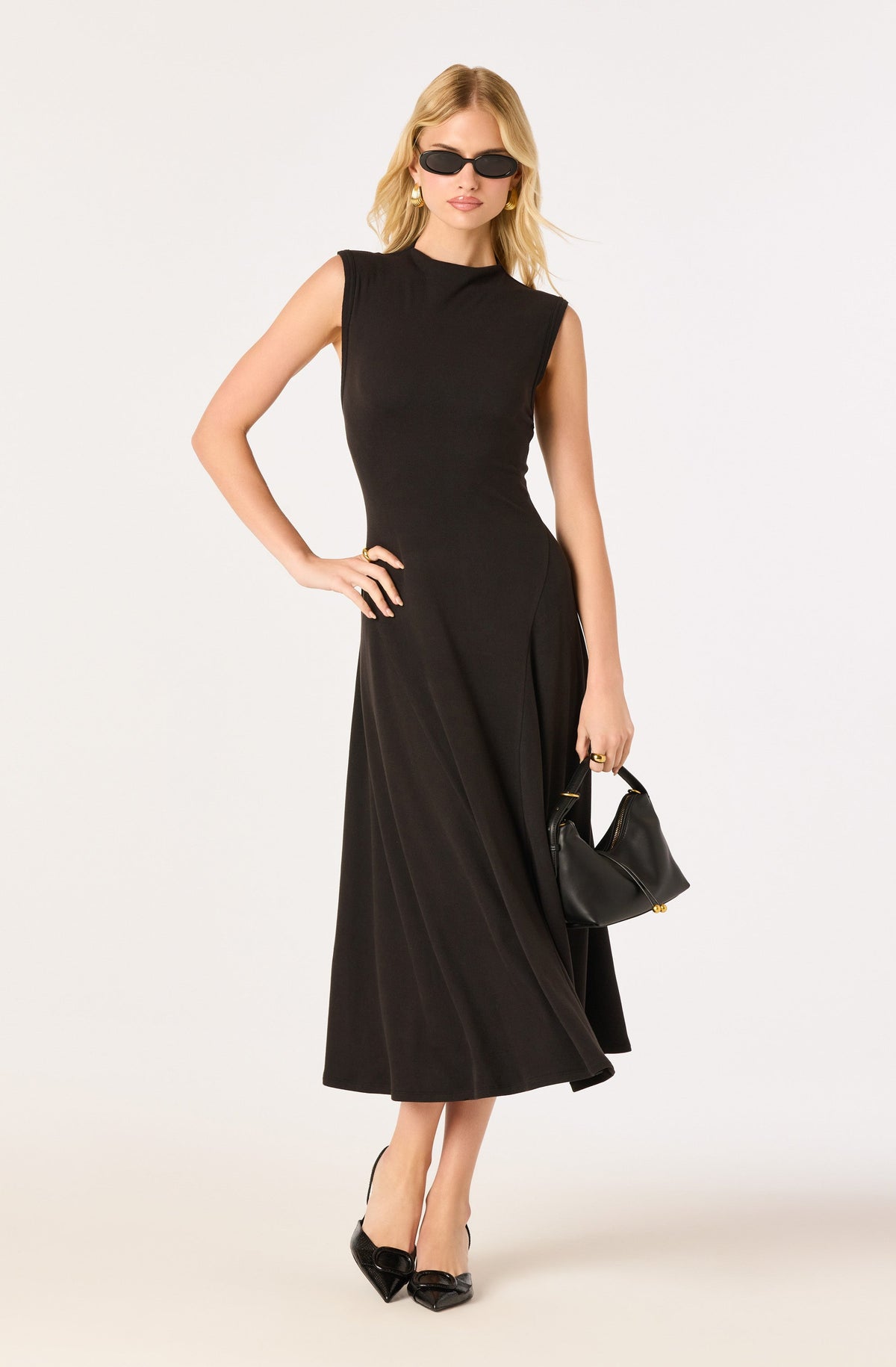 Geraldean Mock Neck Midi Dress