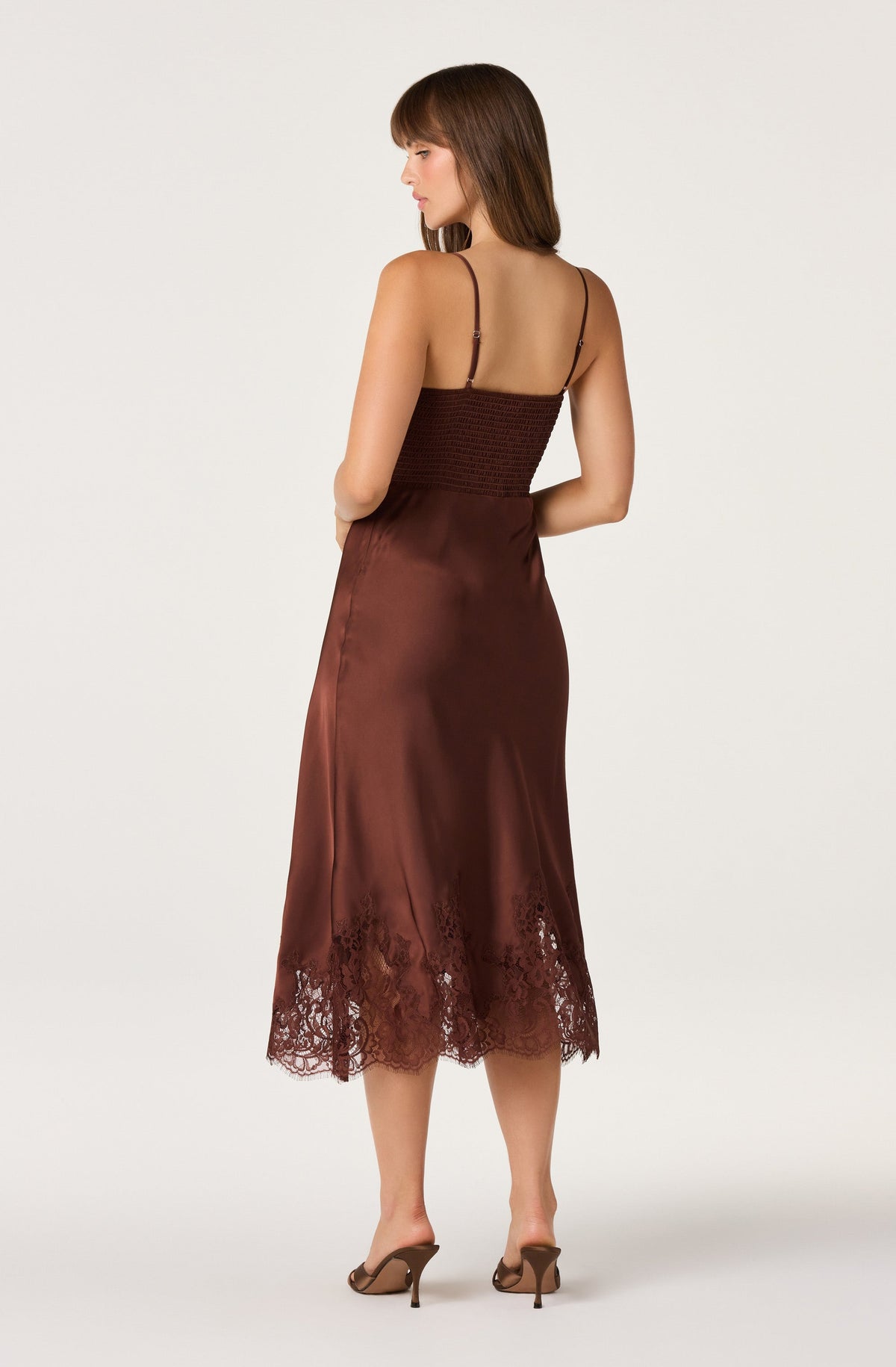 Abrianna Bustier Satin Midi Dress