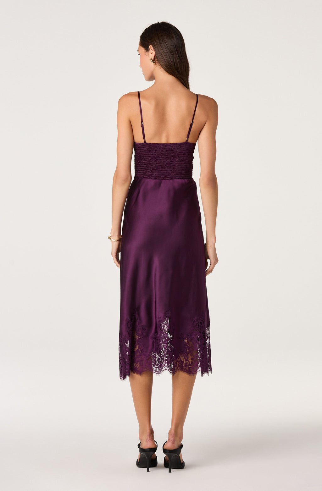 Abrianna Bustier Satin Midi Dress
