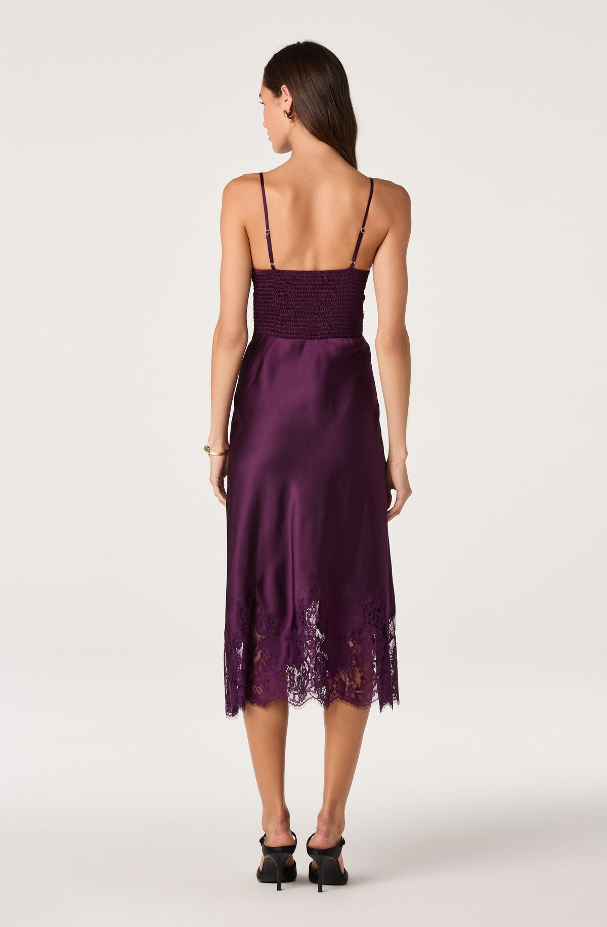 Abrianna Bustier Satin Midi Dress