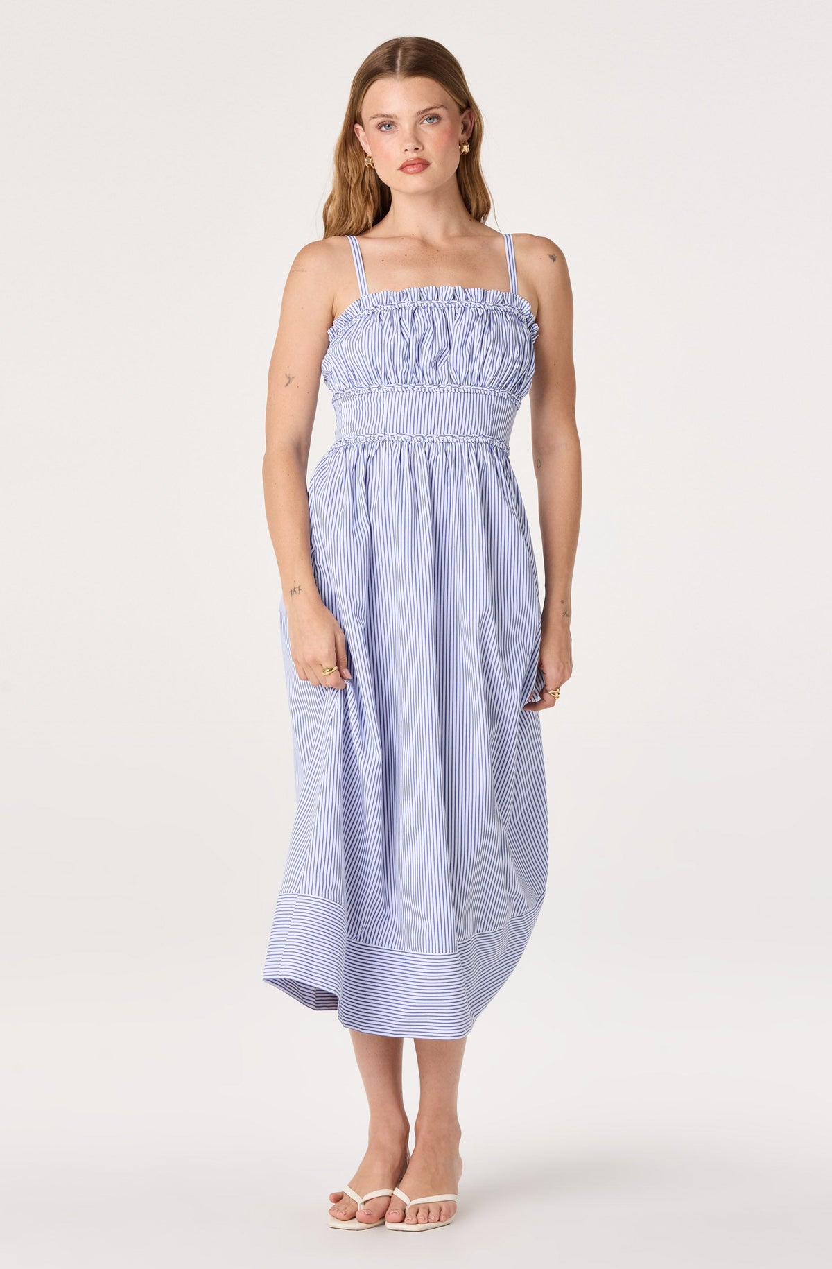 Montserrat Smocked Milkmaid Midi Dress