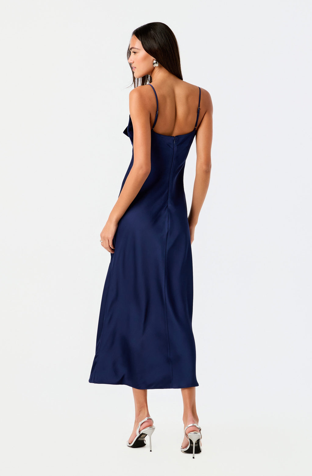 Addysen Velvet Bow Satin Maxi Dress