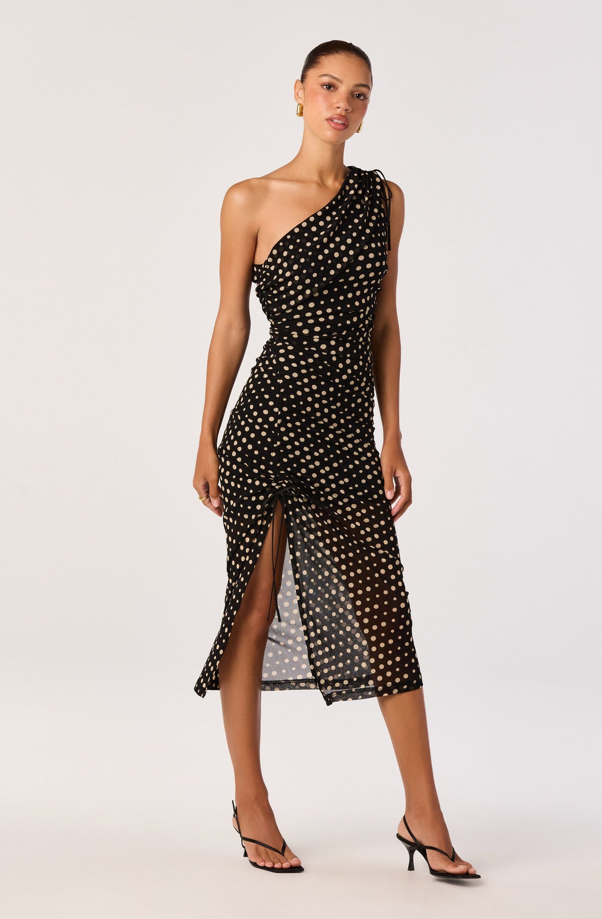 Esmeraude One-Shoulder Midi Dress