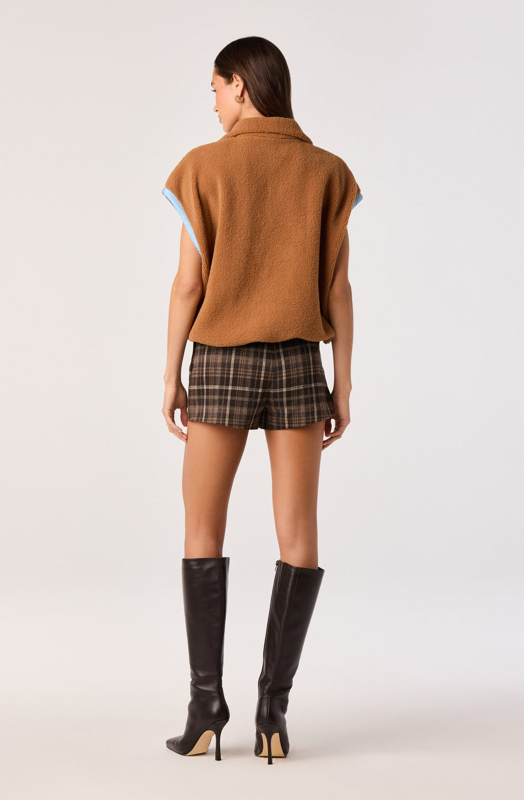 Wynn Plaid High-Rise Shorts