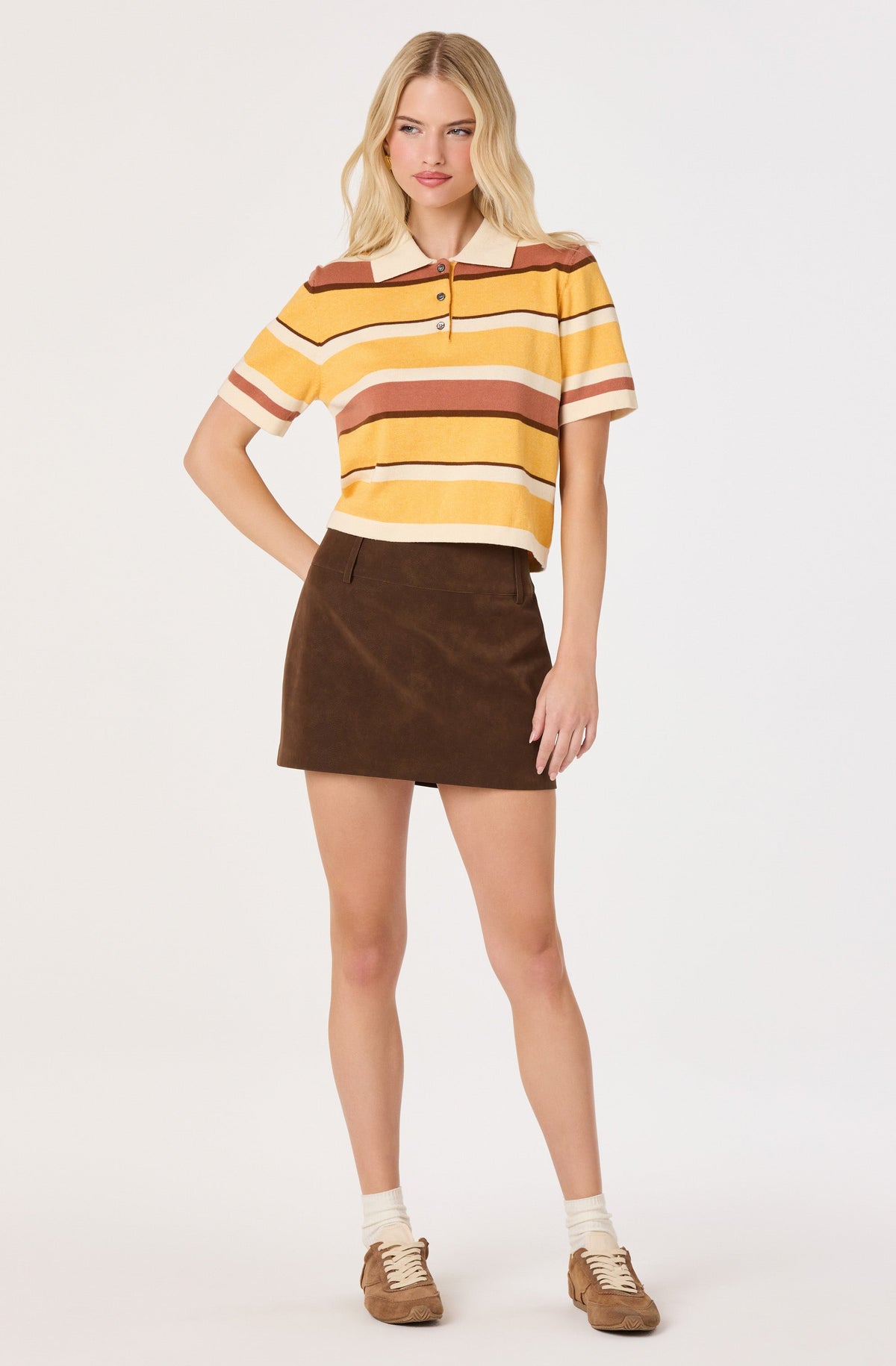 Arielle Faux Suede Mini Skort