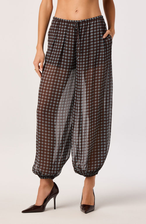 Airen Semi-Sheer Balloon Pants