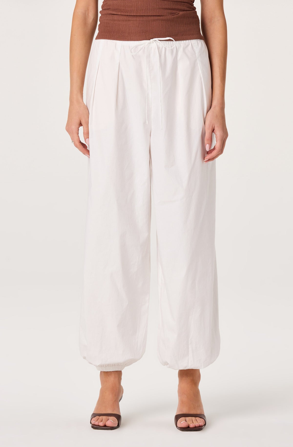 Airen Balloon Drawstring Wide-Leg Pants