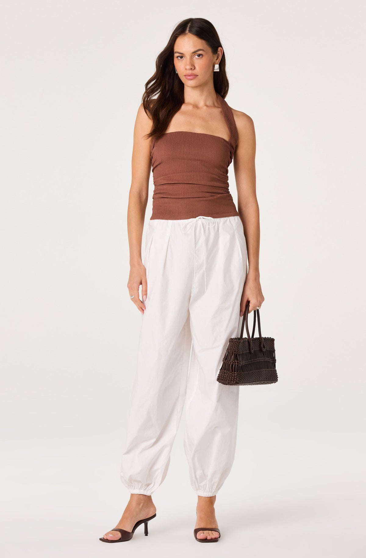 Airen Balloon Drawstring Wide-Leg Pants