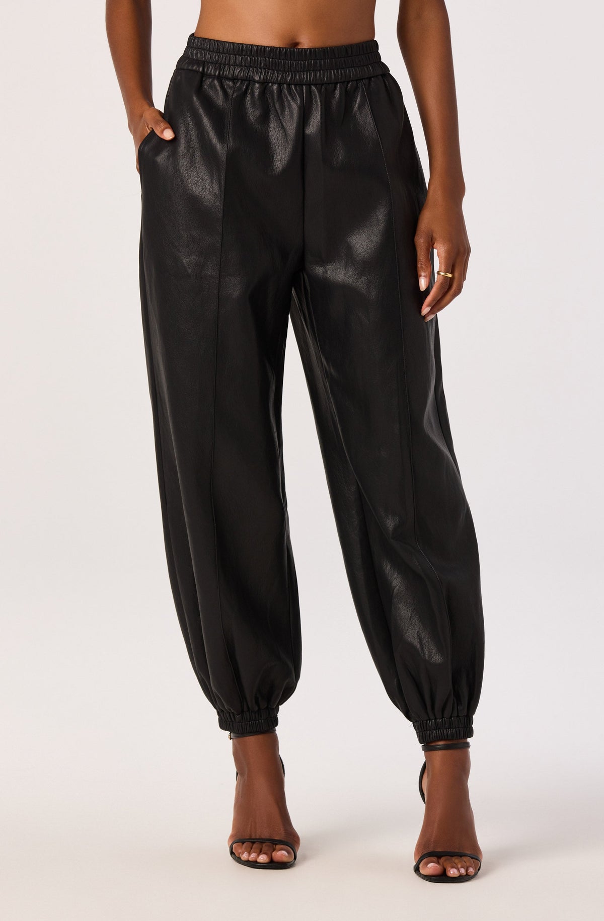 Adity Faux Leather Balloon Pants