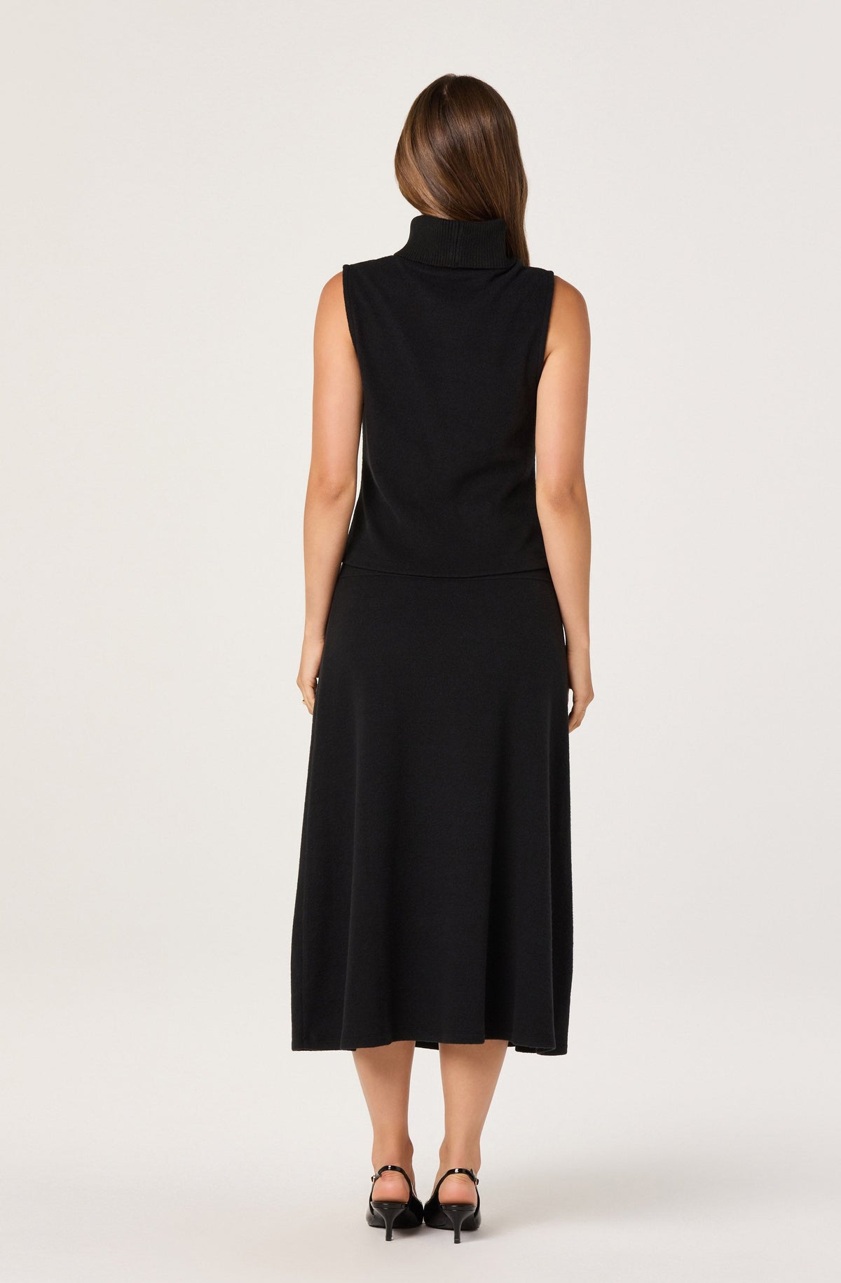 Knit A-line Midi Skirt