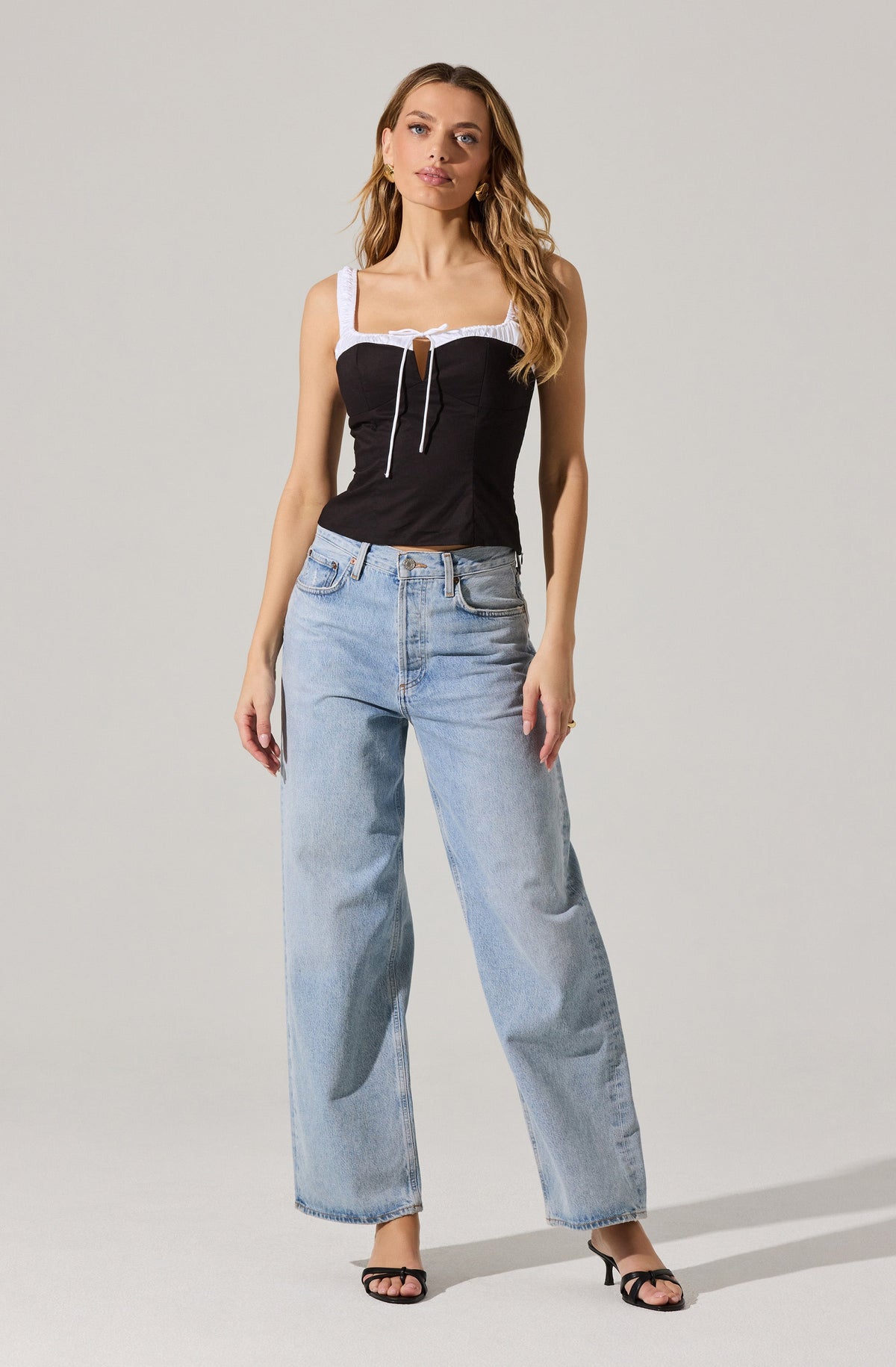 Contrast Milkmaid Top