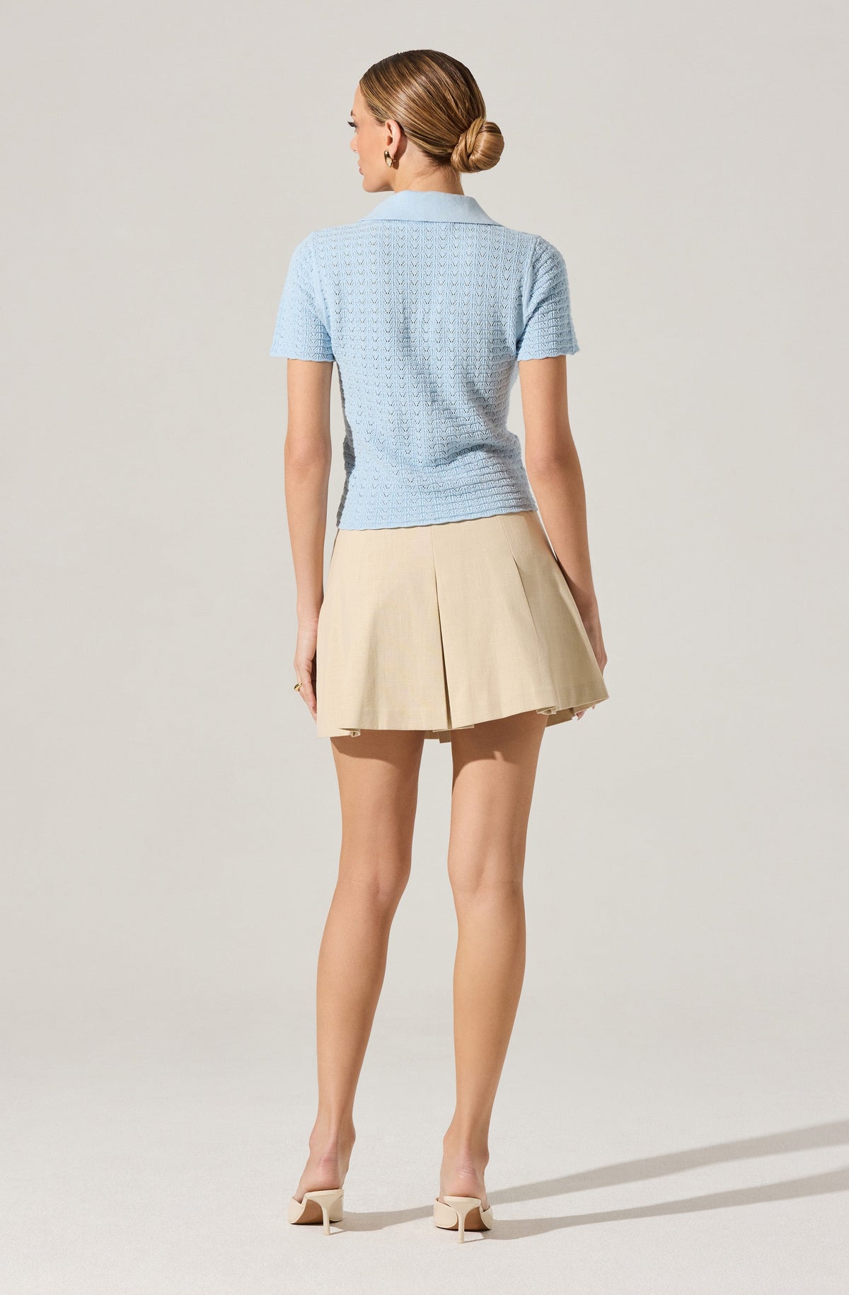 Pearl Polo Pointelle Sweater