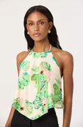High neck scarf tank