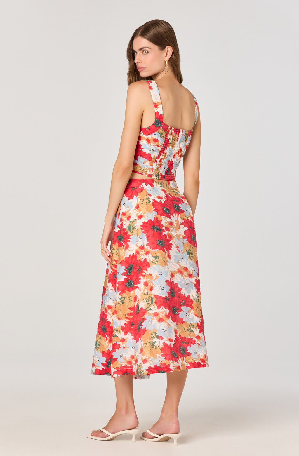Ruched sweetheart crop top