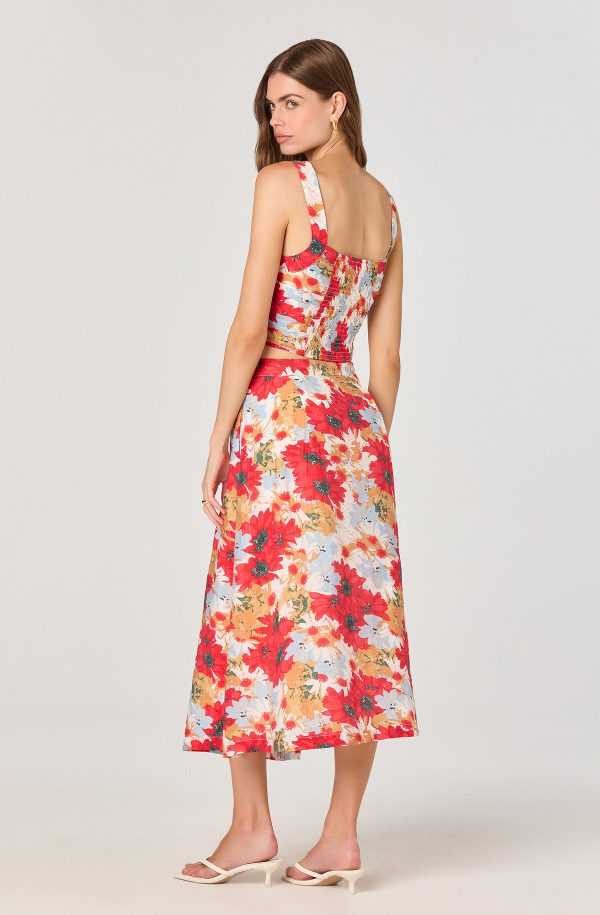 Ruched sweetheart crop top