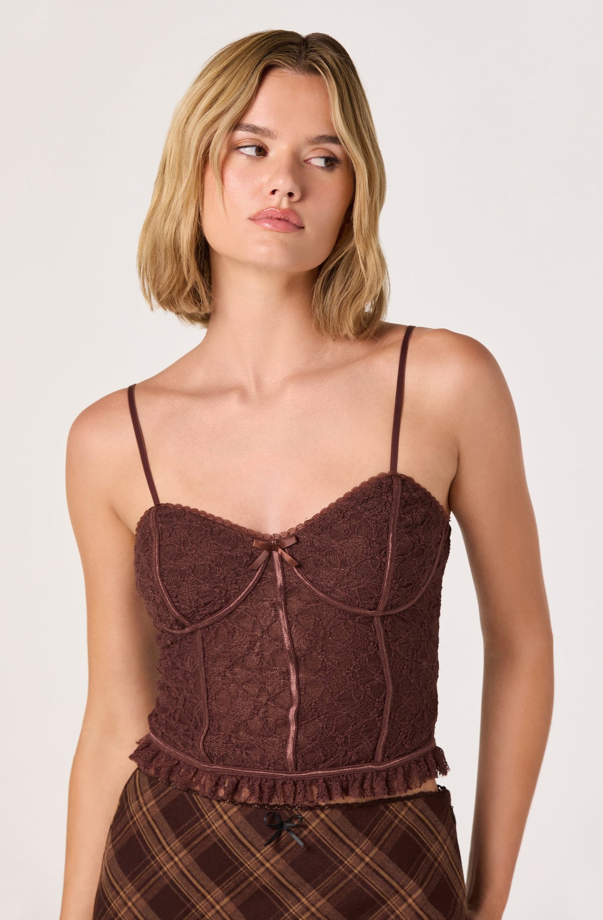 Lace Sweetheart Bustier Top