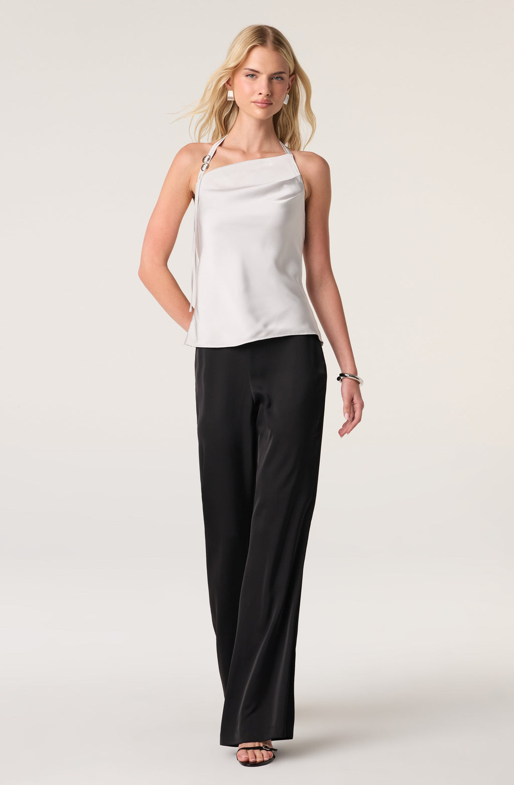 Variel Satin Halter Top